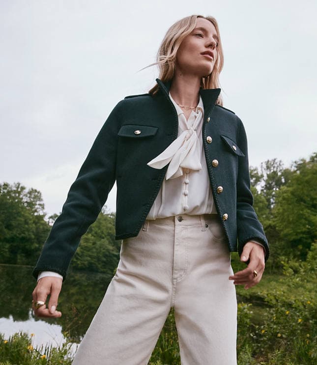 Braided Trim Cadet Jacket - image 1