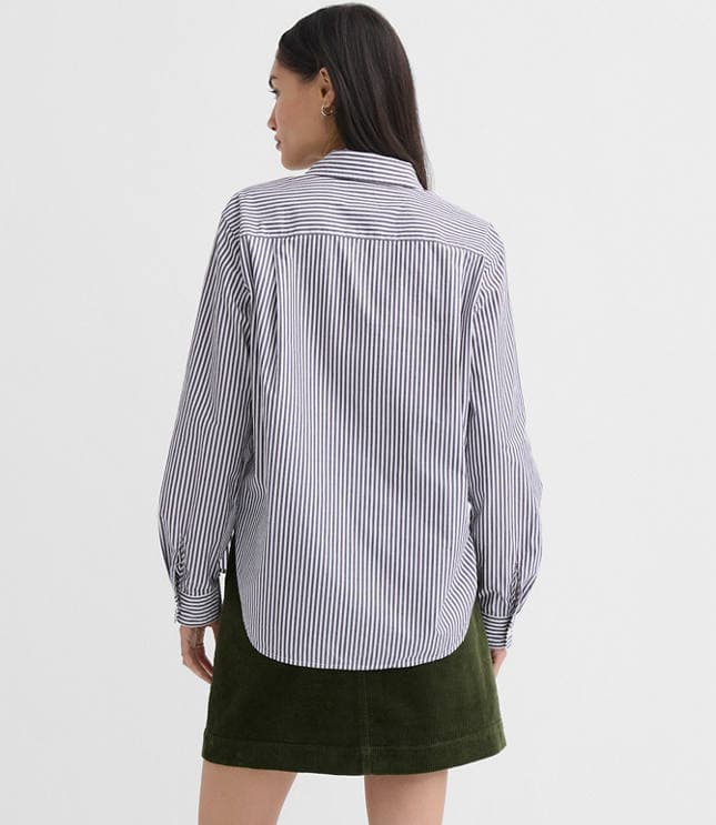 Striped Poplin Everyday Relaxed Pocket Shirt - image 4