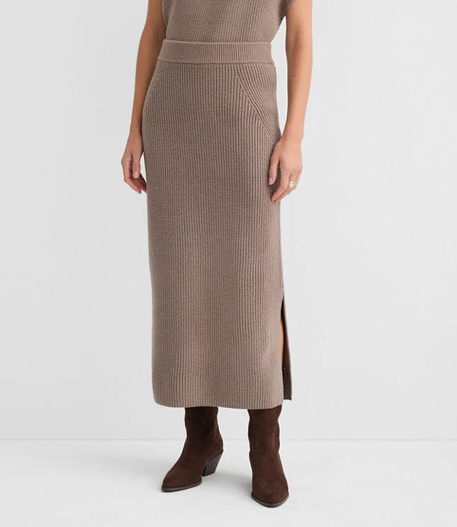 Ribbed Midi Sweater Skirt - image 2