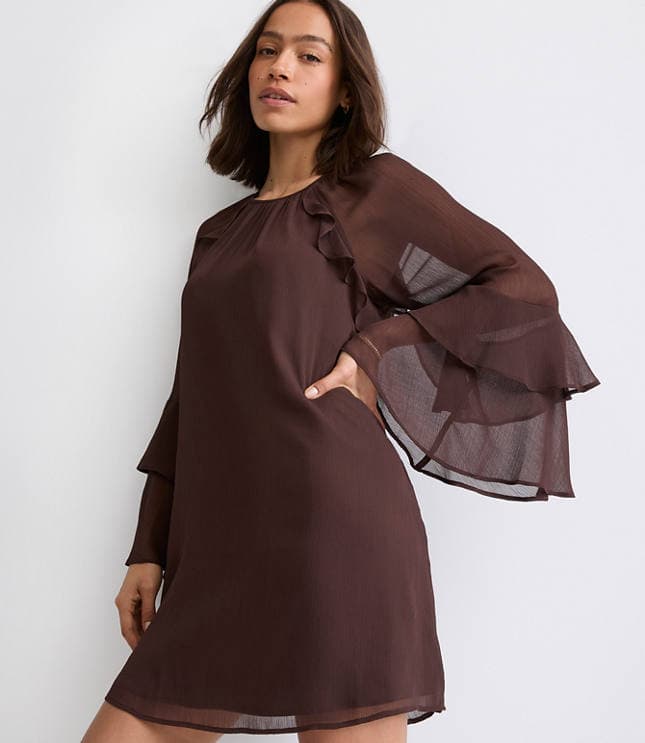 Petite Ruffle Mini Dress - image 1