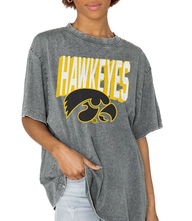 Gameday Couture Iowa Hawkeyes Solid Defense Oversized Crew Neck Tee - image 2