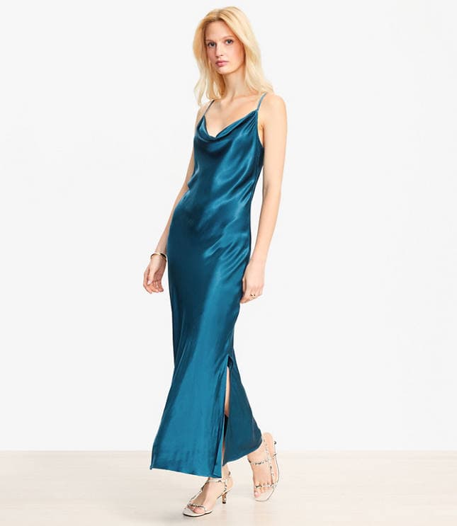Cowl Midi Slip Dress - image 2
