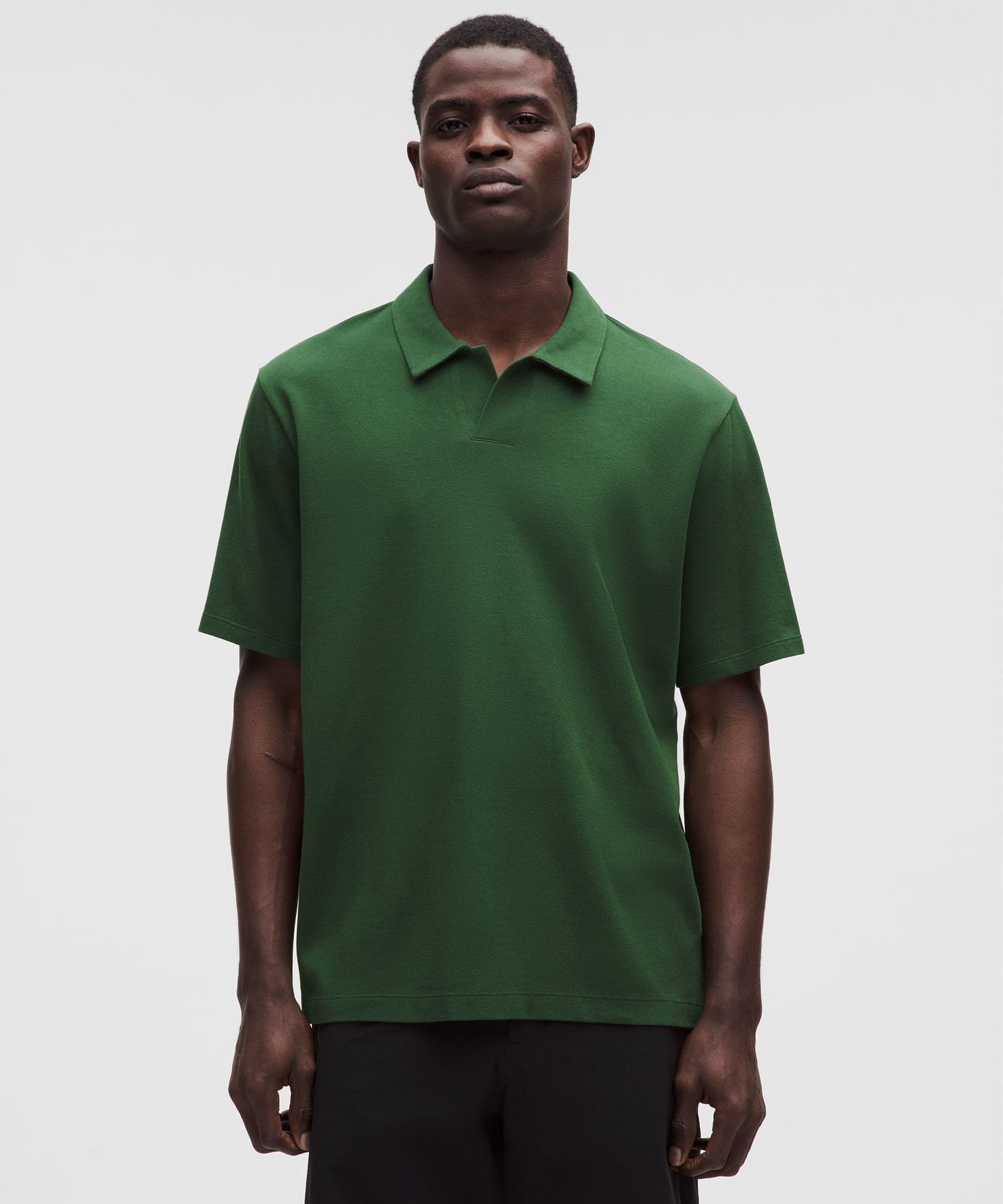 Pique Performance Johnny-Collar Short-Sleeve Shirt - image 4