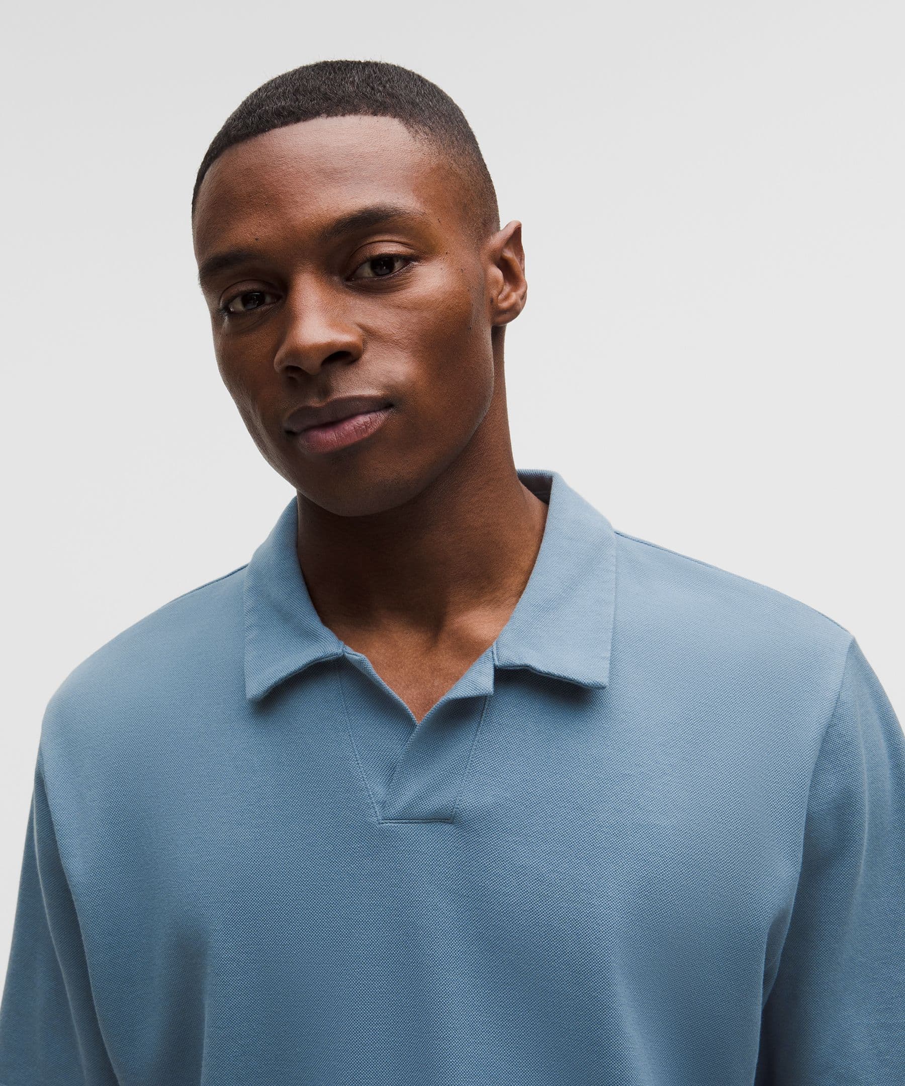 Pique Performance Johnny-Collar Short-Sleeve Shirt - image 2