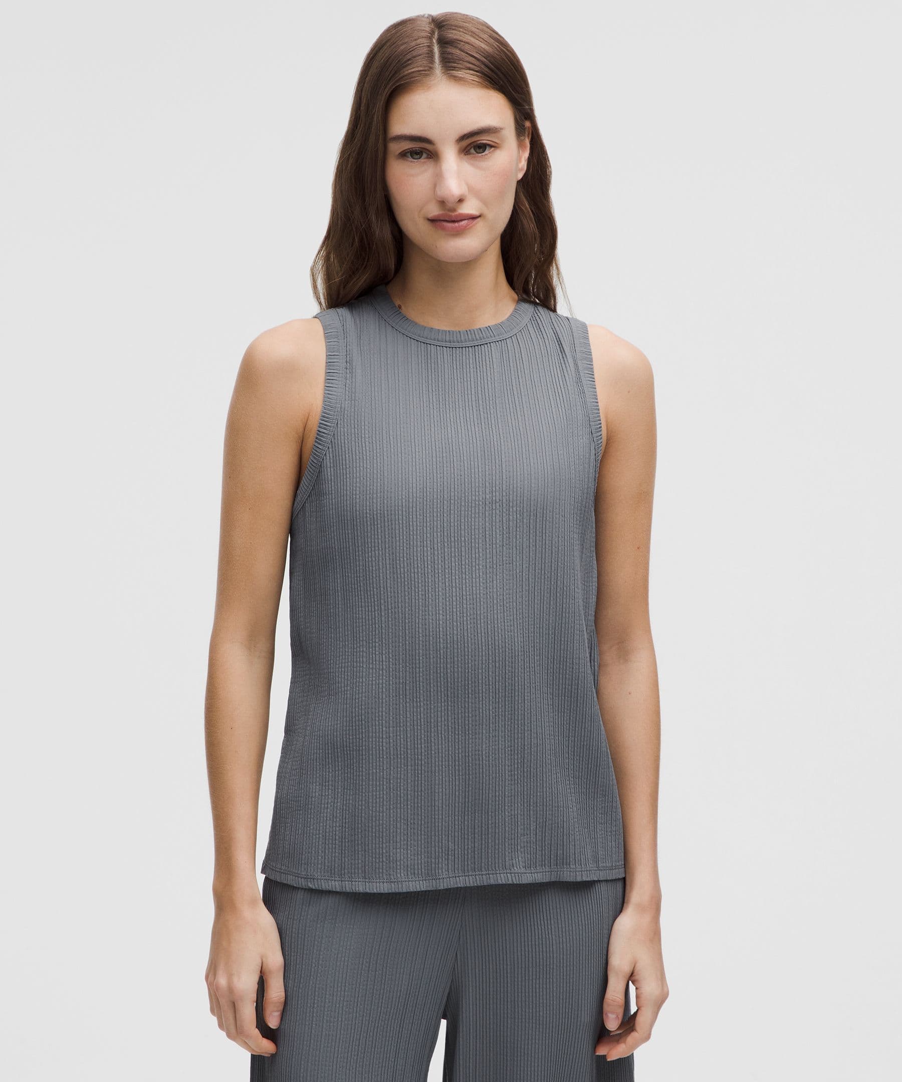 Pleated Stretch Tank Top - image 1