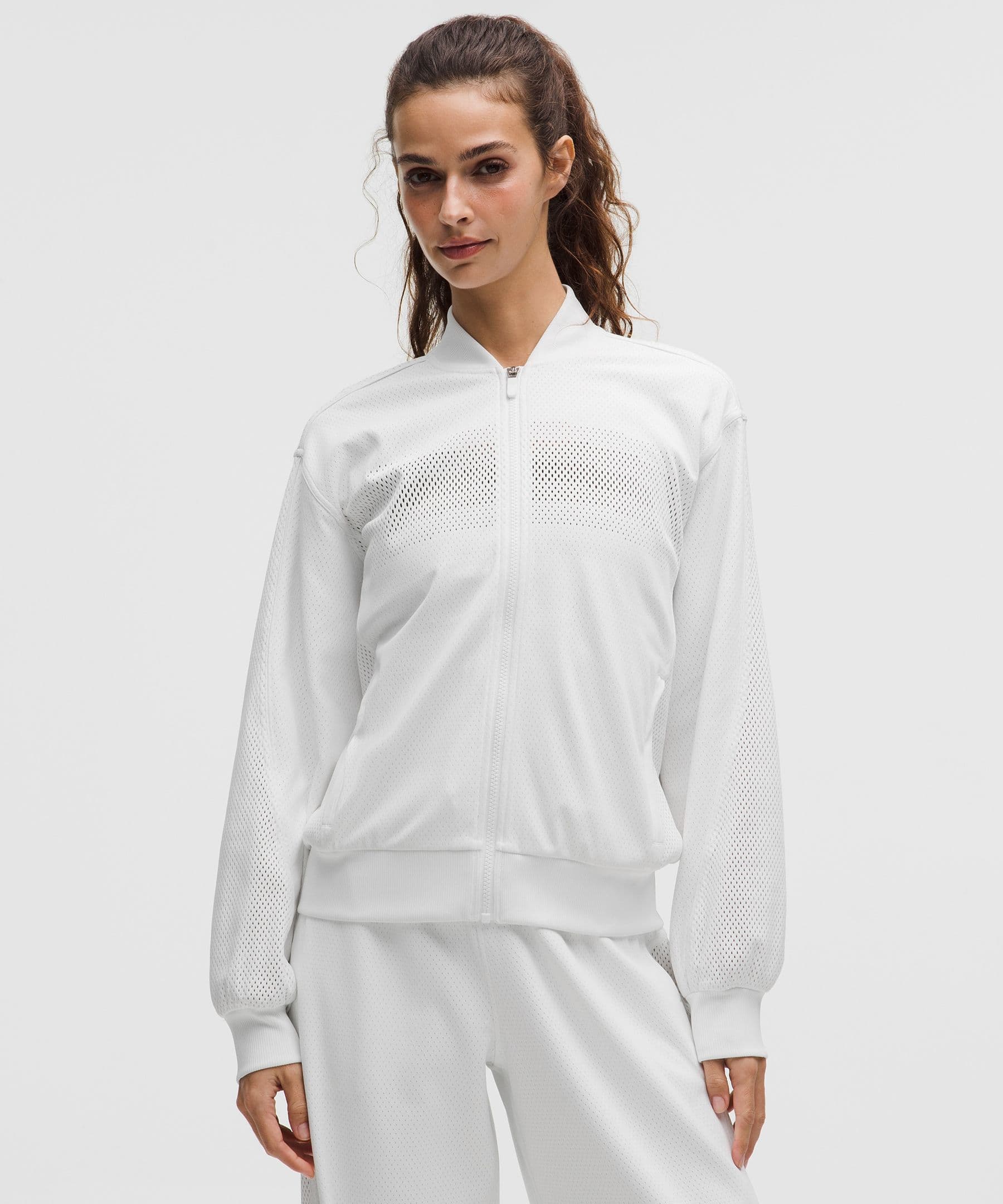 Women's Engineered Knit Mesh Tennis Jacket - image 1