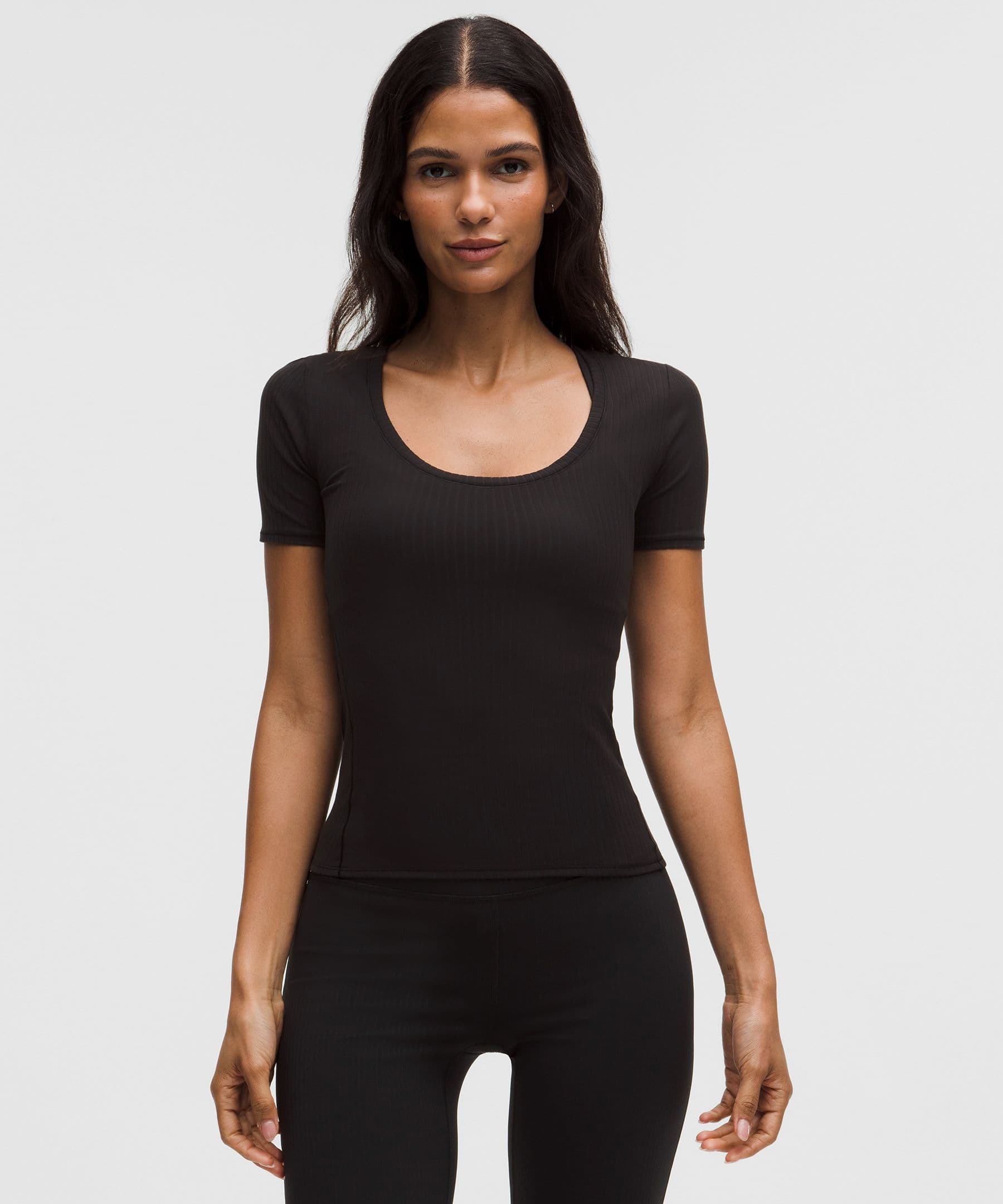 Wundermost Ultra-Soft Ribbed Nulu Scoop-Neck Shirt - image 1