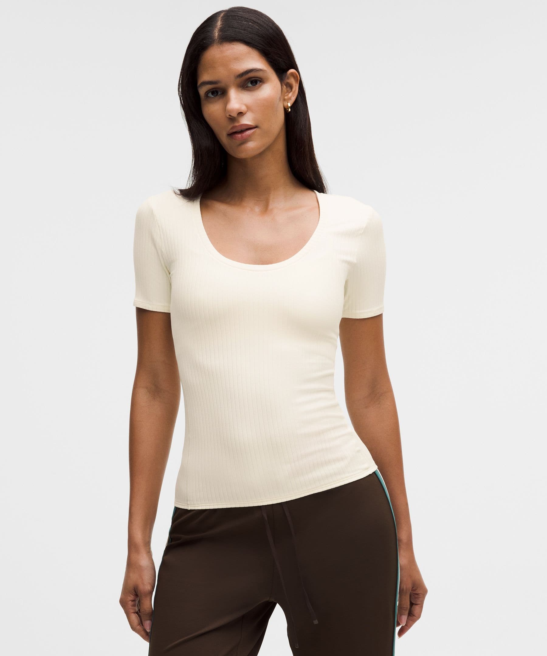 Wundermost Ultra-Soft Ribbed Nulu Scoop-Neck Shirt - image 2