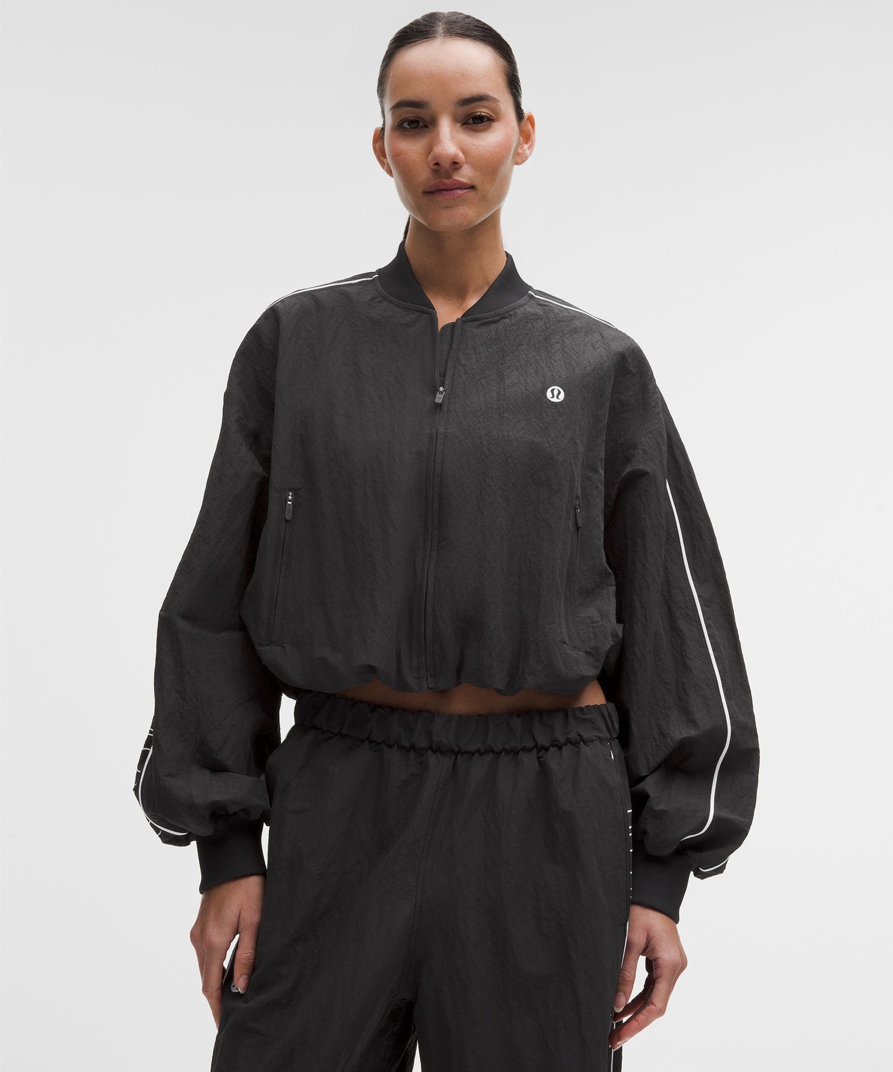 Crinkle Nylon Track Jacket *Wordmark - image 1