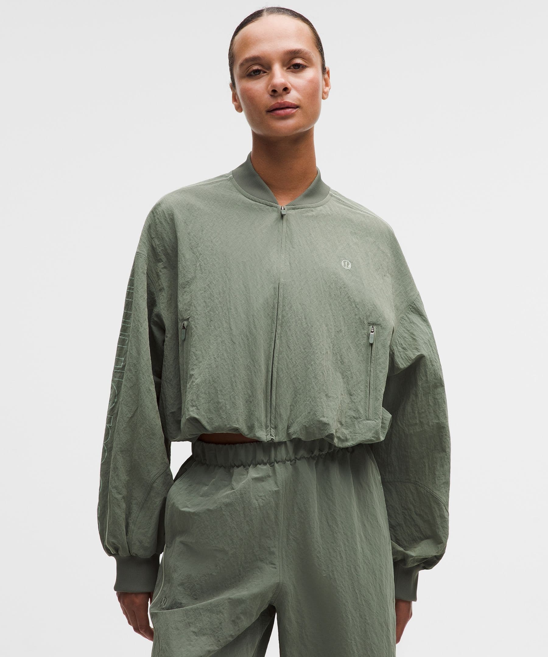 Crinkle Nylon Track Jacket *Wordmark - image 2
