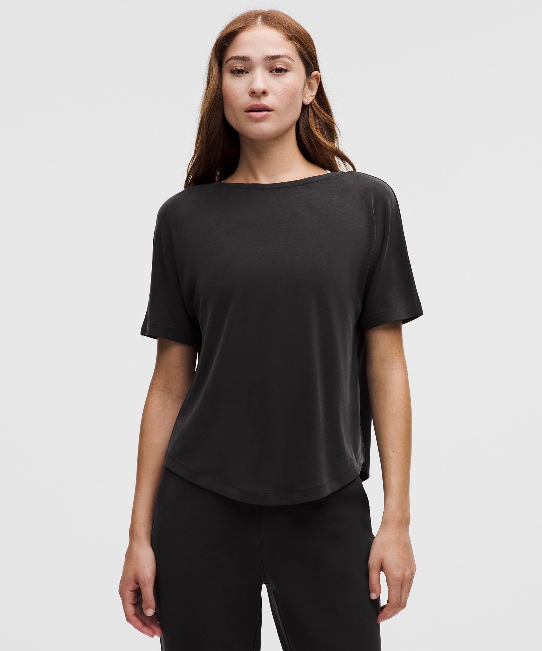 Drapey Softstreme Boatneck Short-Sleeve Shirt - image 3