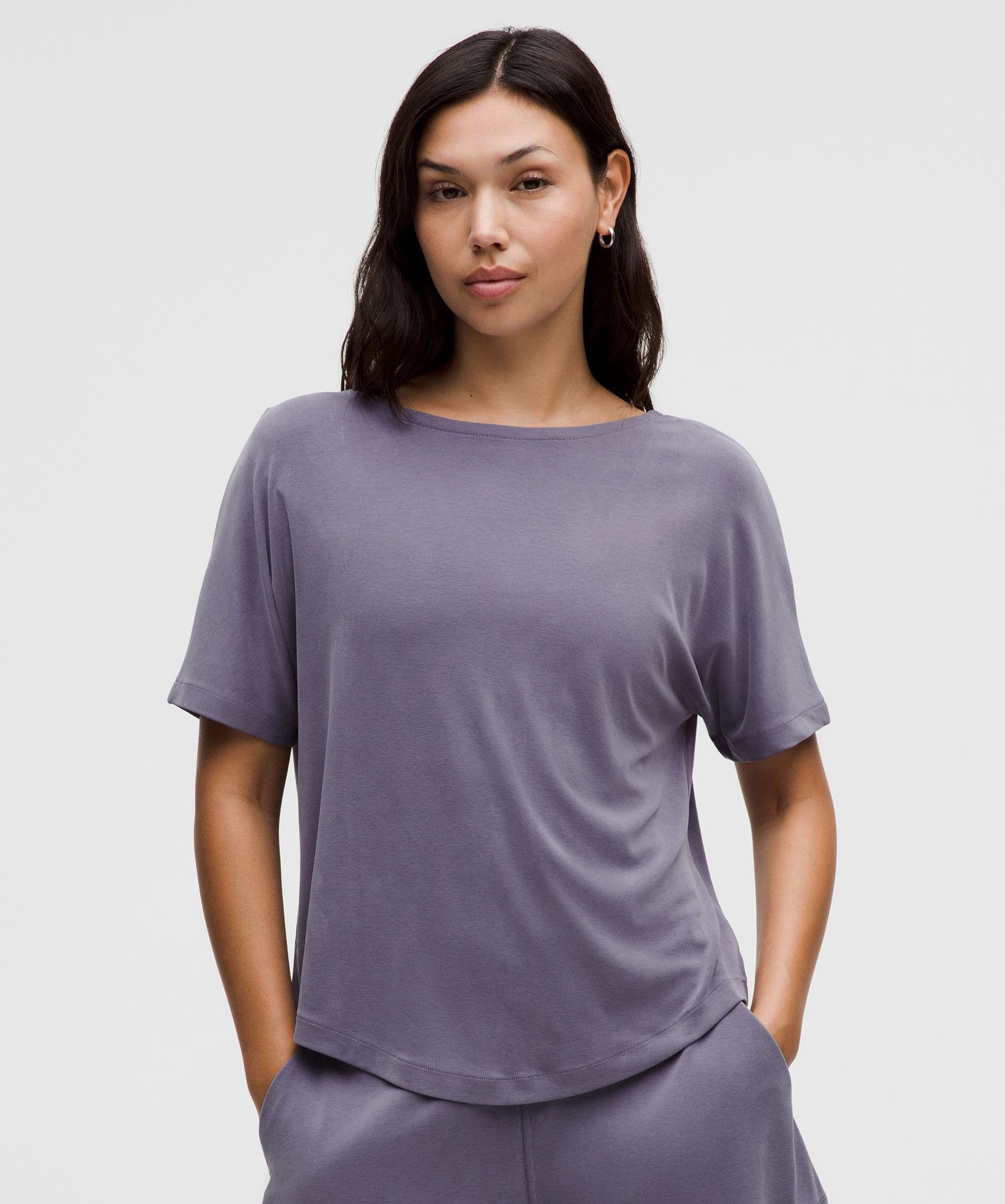 Drapey Softstreme Boatneck Short-Sleeve Shirt - image 1