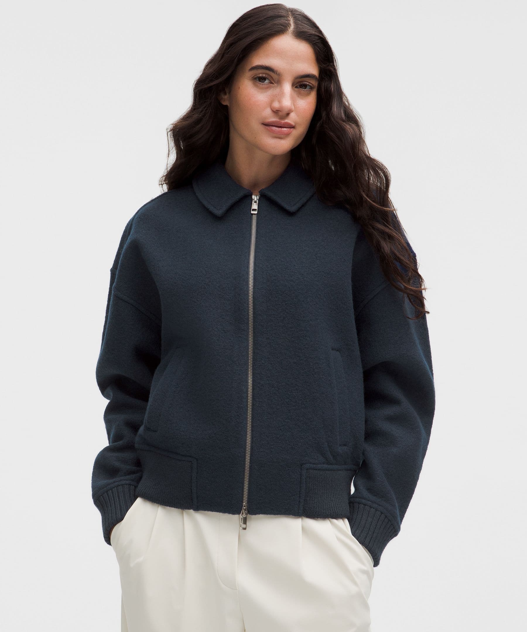 Wool-Blend Collared Jacket - image 1