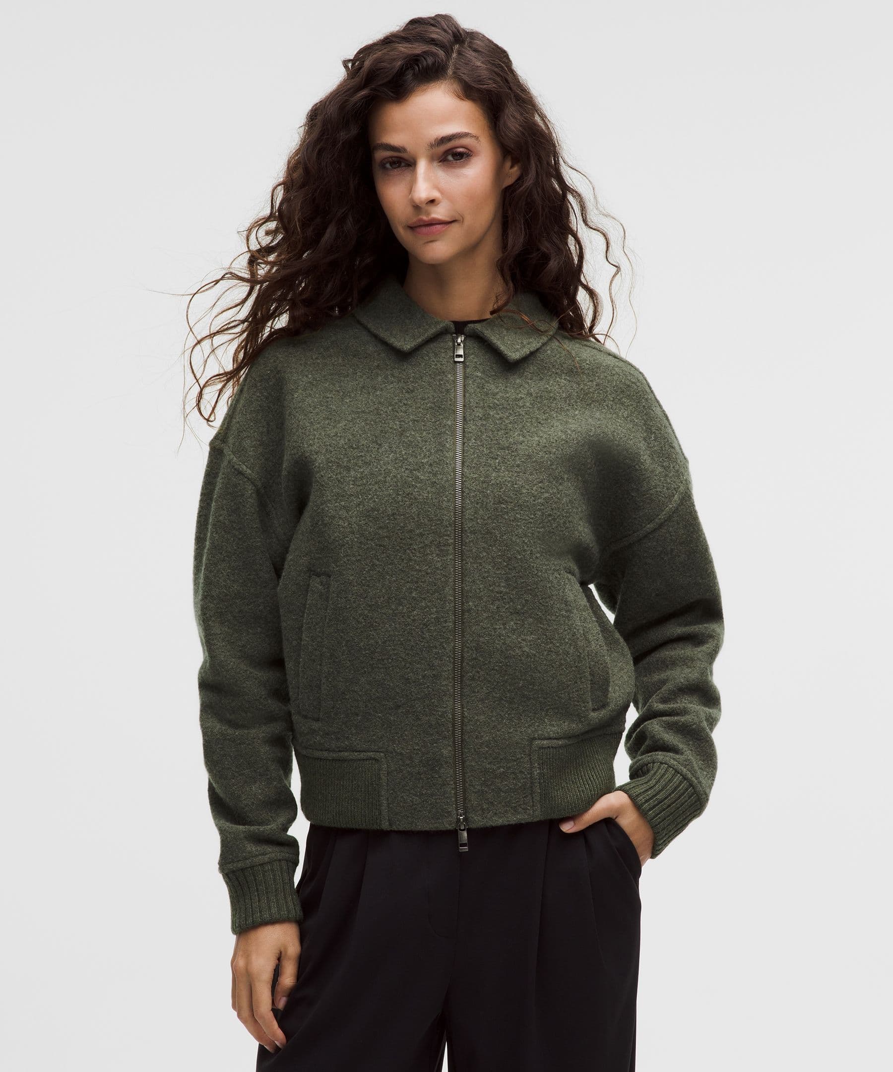 Wool-Blend Collared Jacket - image 2