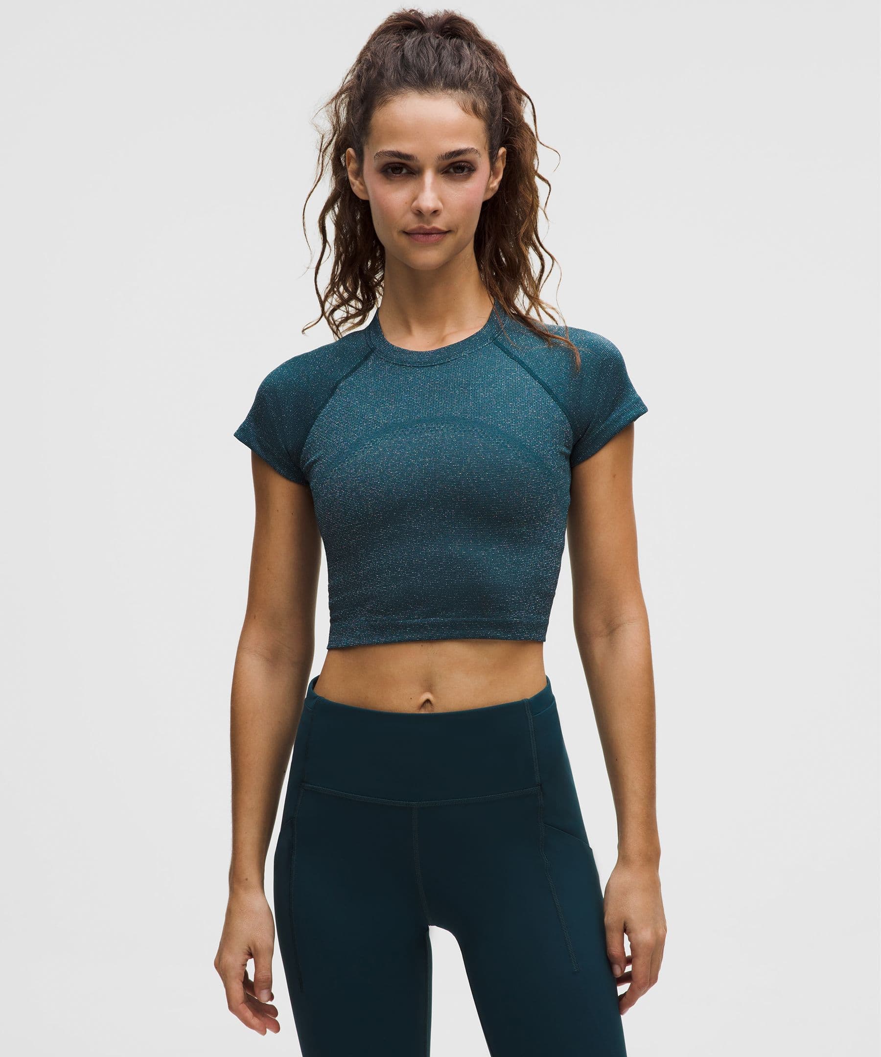 Swiftly Tech Cropped Short-Sleeve Shirt 2.0 *Sparkle - image 1