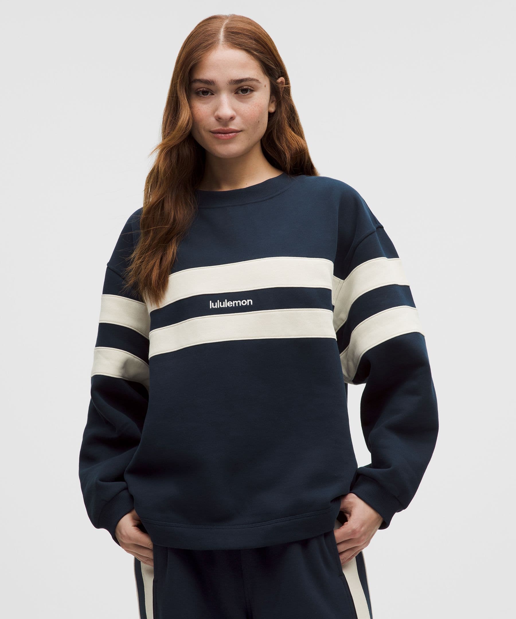 Women's Steady State Oversized Pullover *Stripe - image 2