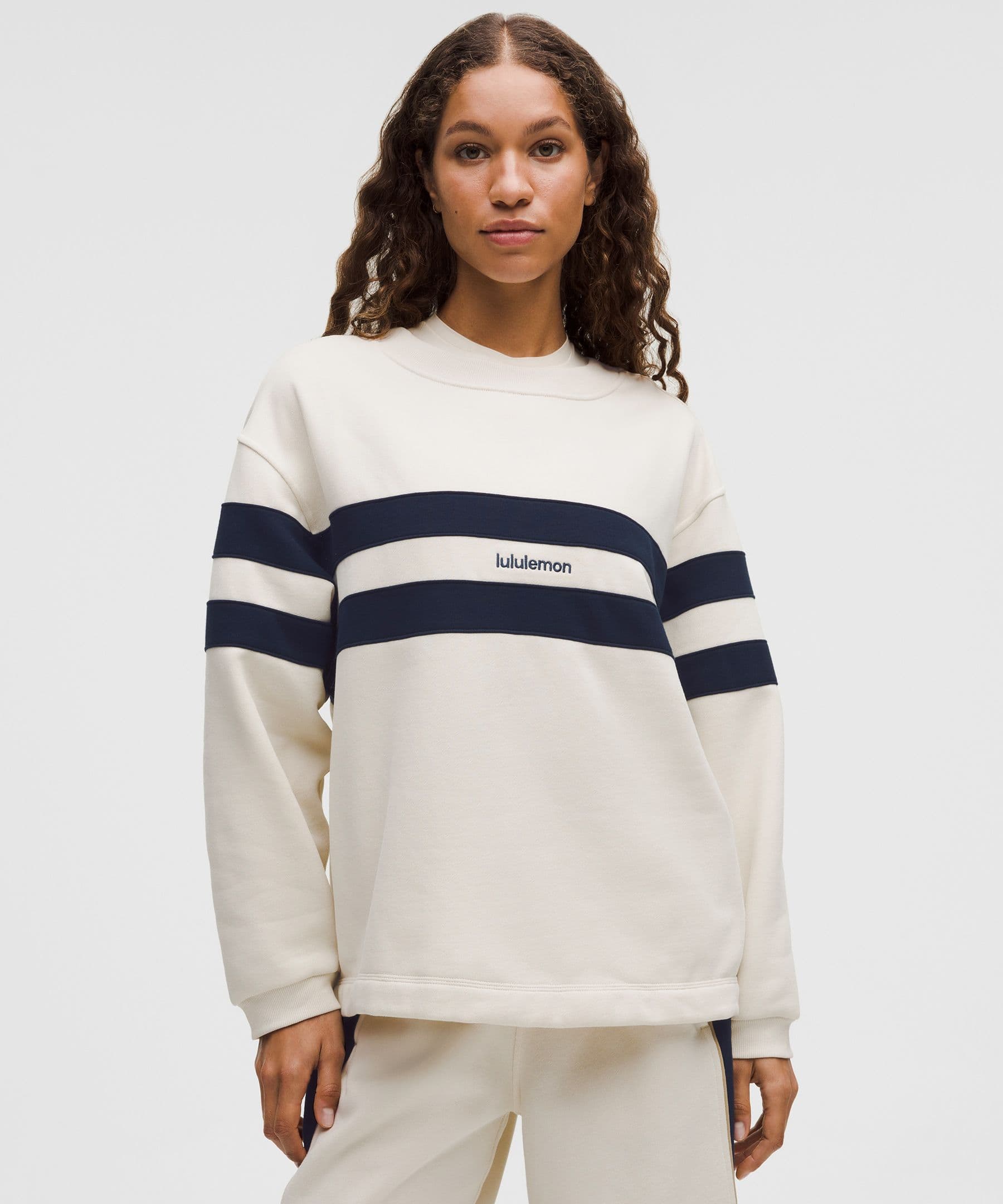 Women's Steady State Oversized Pullover *Stripe - image 1
