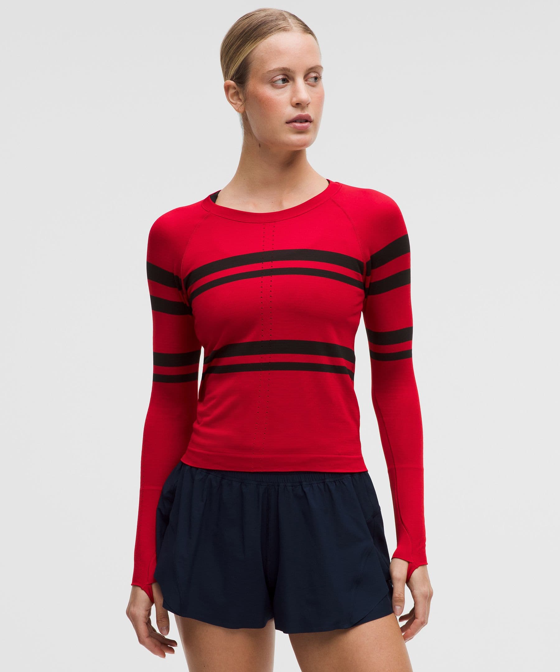 Swiftly Tech Long-Sleeve Shirt 2.0 Waist Length *Stripe - image 3