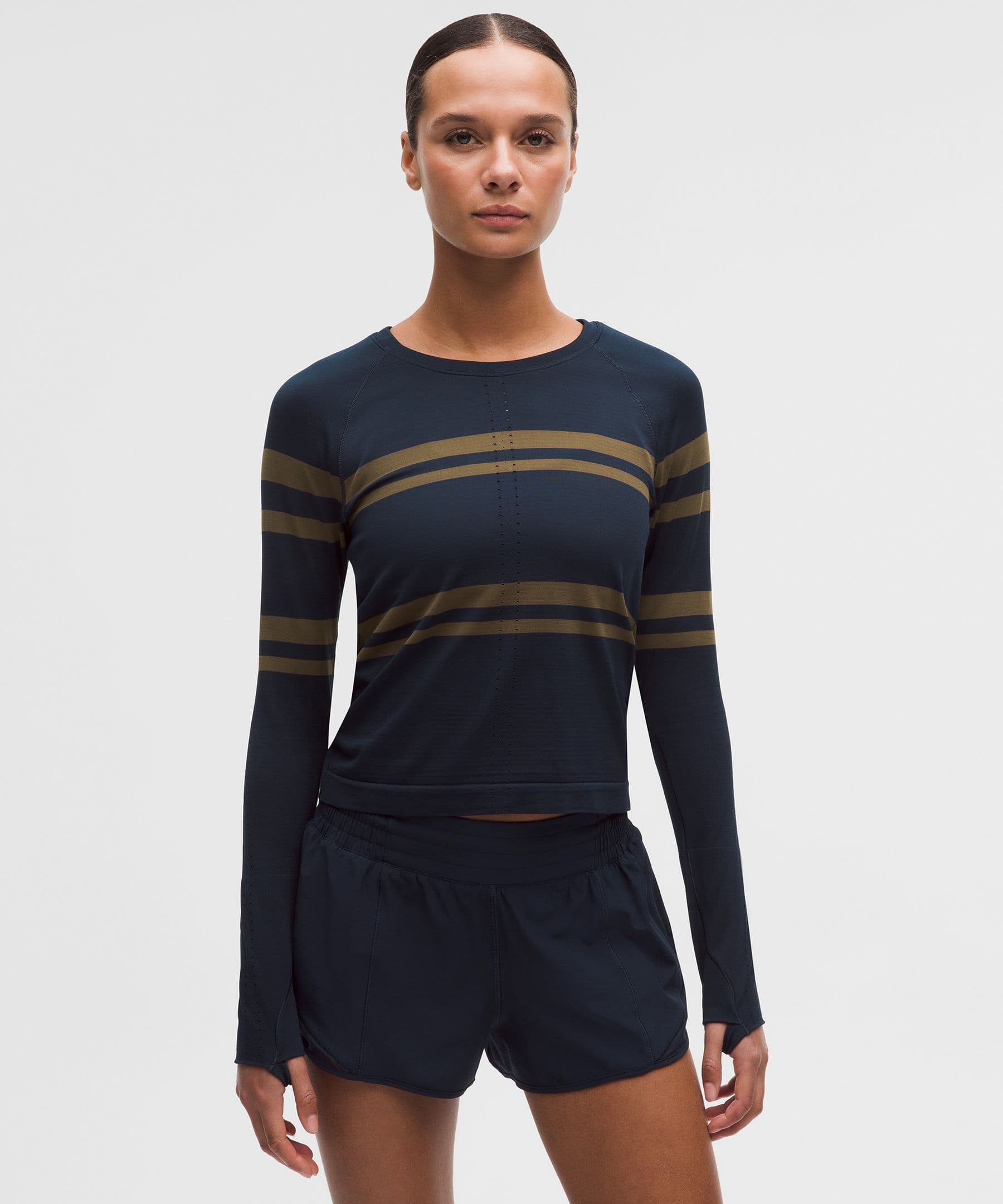 Swiftly Tech Long-Sleeve Shirt 2.0 Waist Length *Stripe - image 2
