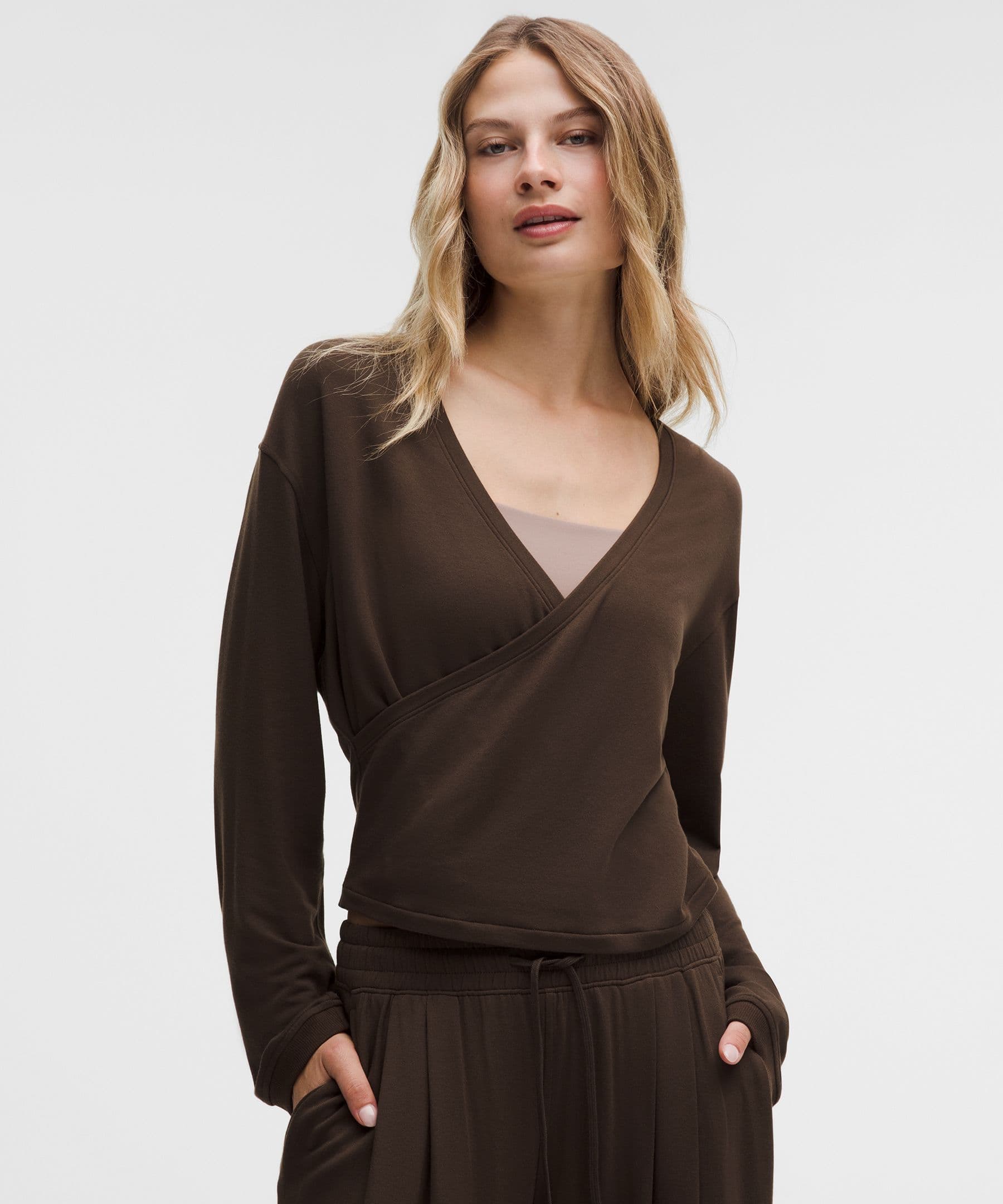 BeCalm Wrap-Front Long-Sleeve Shirt - image 2