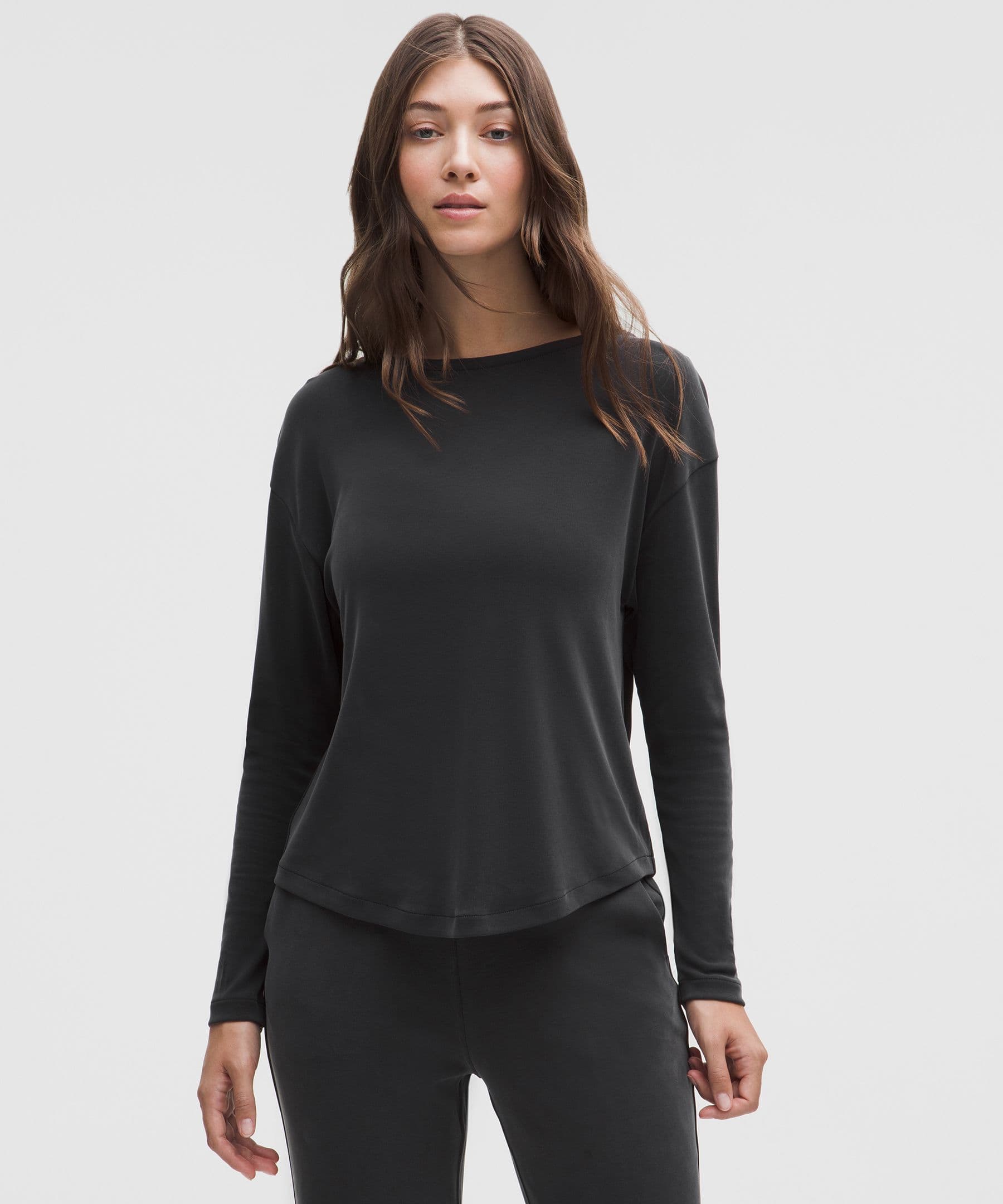 Drapey Softstreme Boatneck Long-Sleeve Shirt - image 3