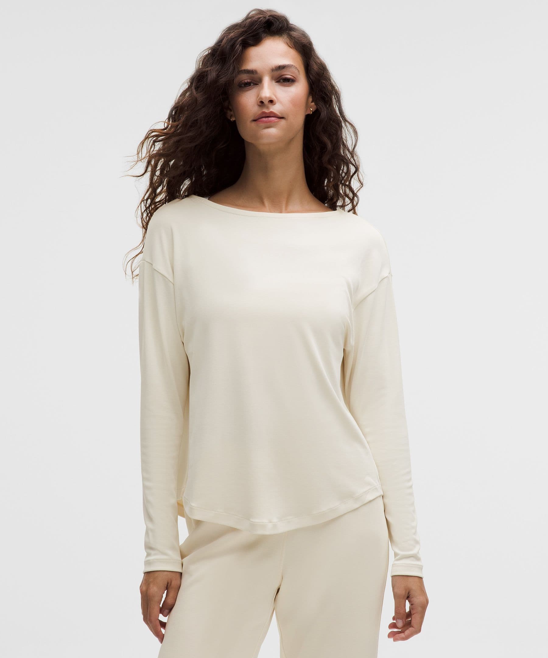 Drapey Softstreme Boatneck Long-Sleeve Shirt - image 2