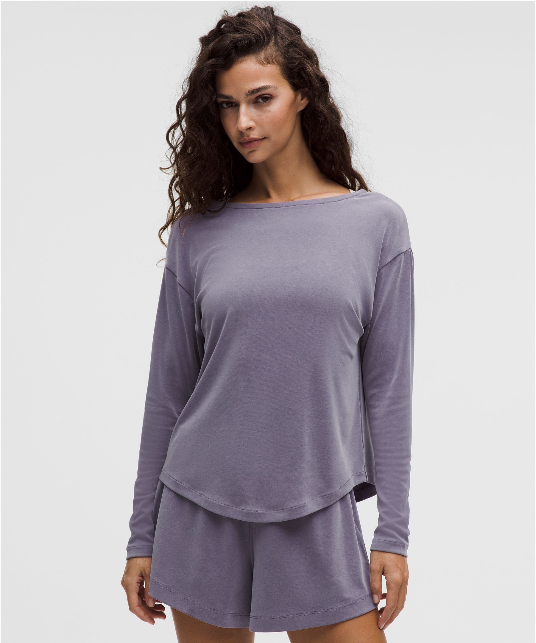 Drapey Softstreme Boatneck Long-Sleeve Shirt - image 1