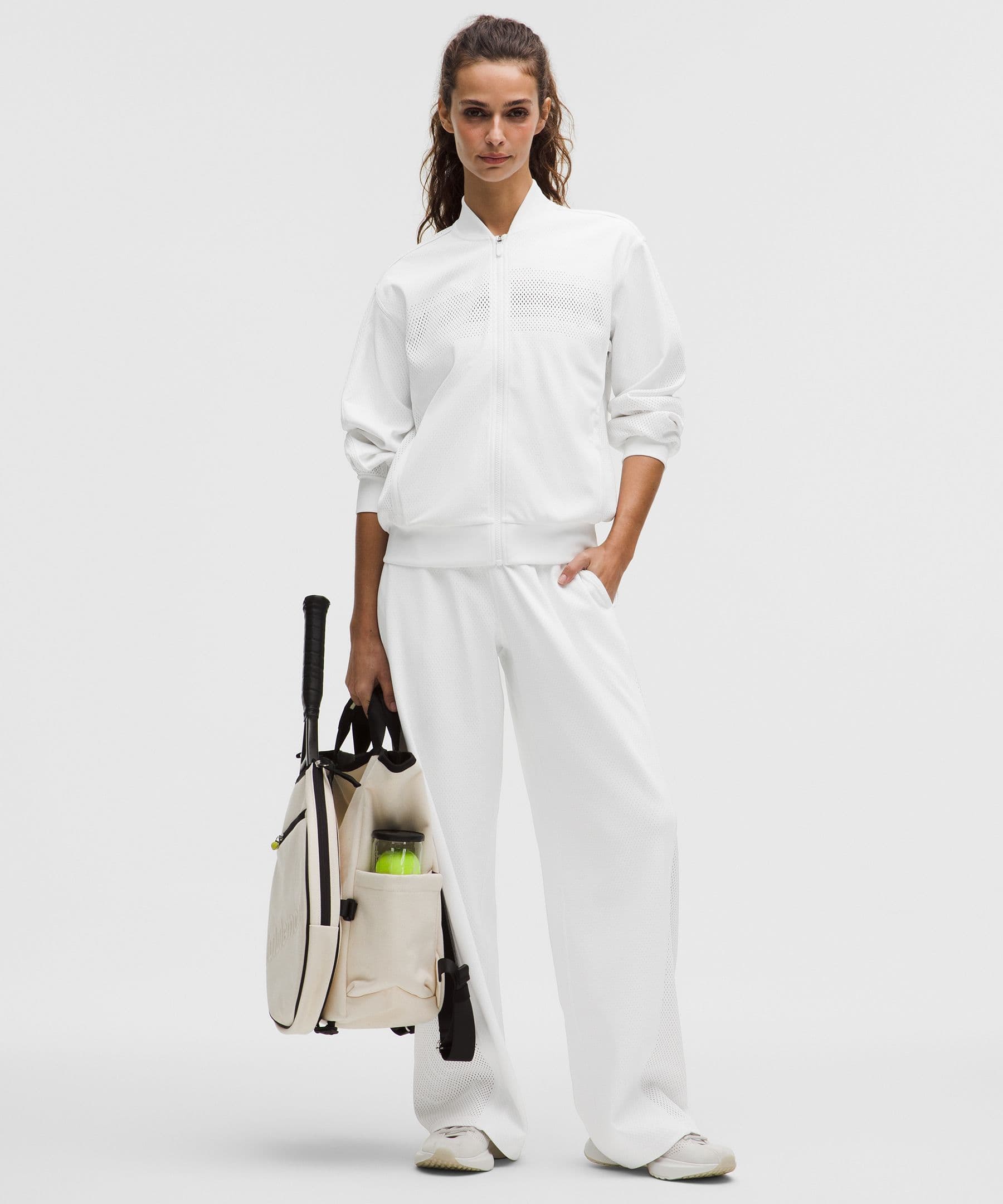 Engineered Knit Mesh Tennis Track Pant - image 1