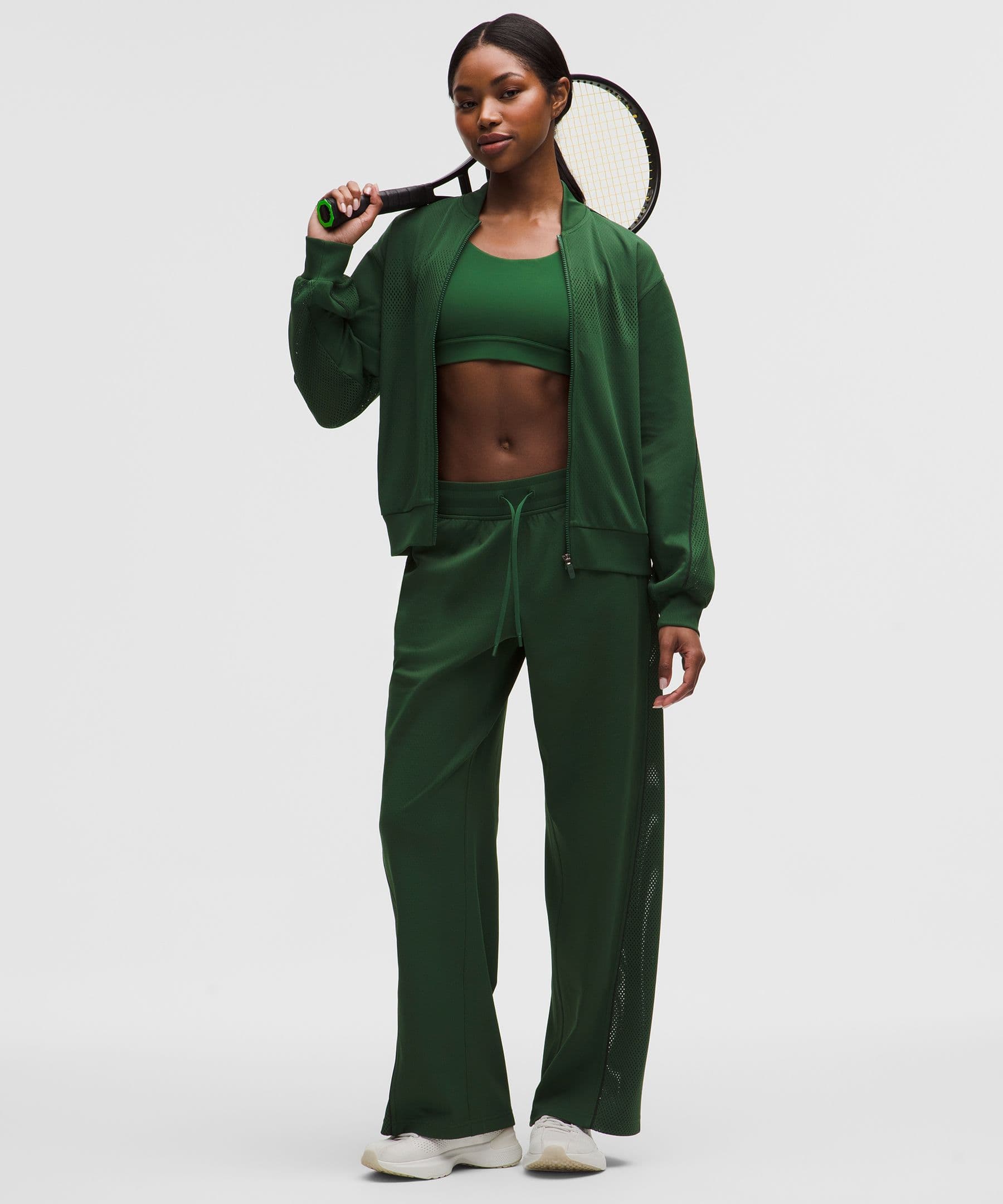 Engineered Knit Mesh Tennis Track Pant - image 2