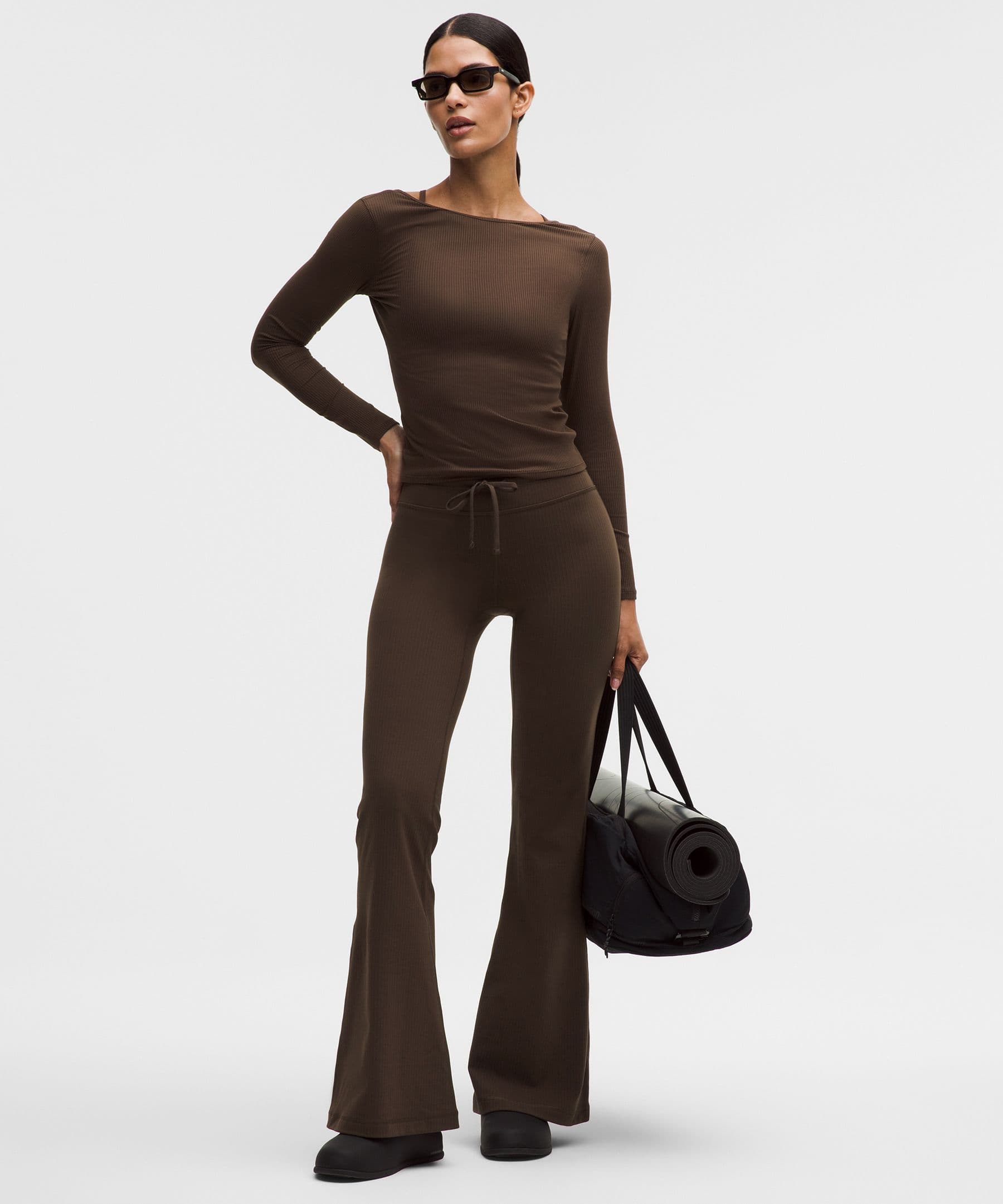 Groove High-Rise Ribbed Wide-Flare Pant - image 3