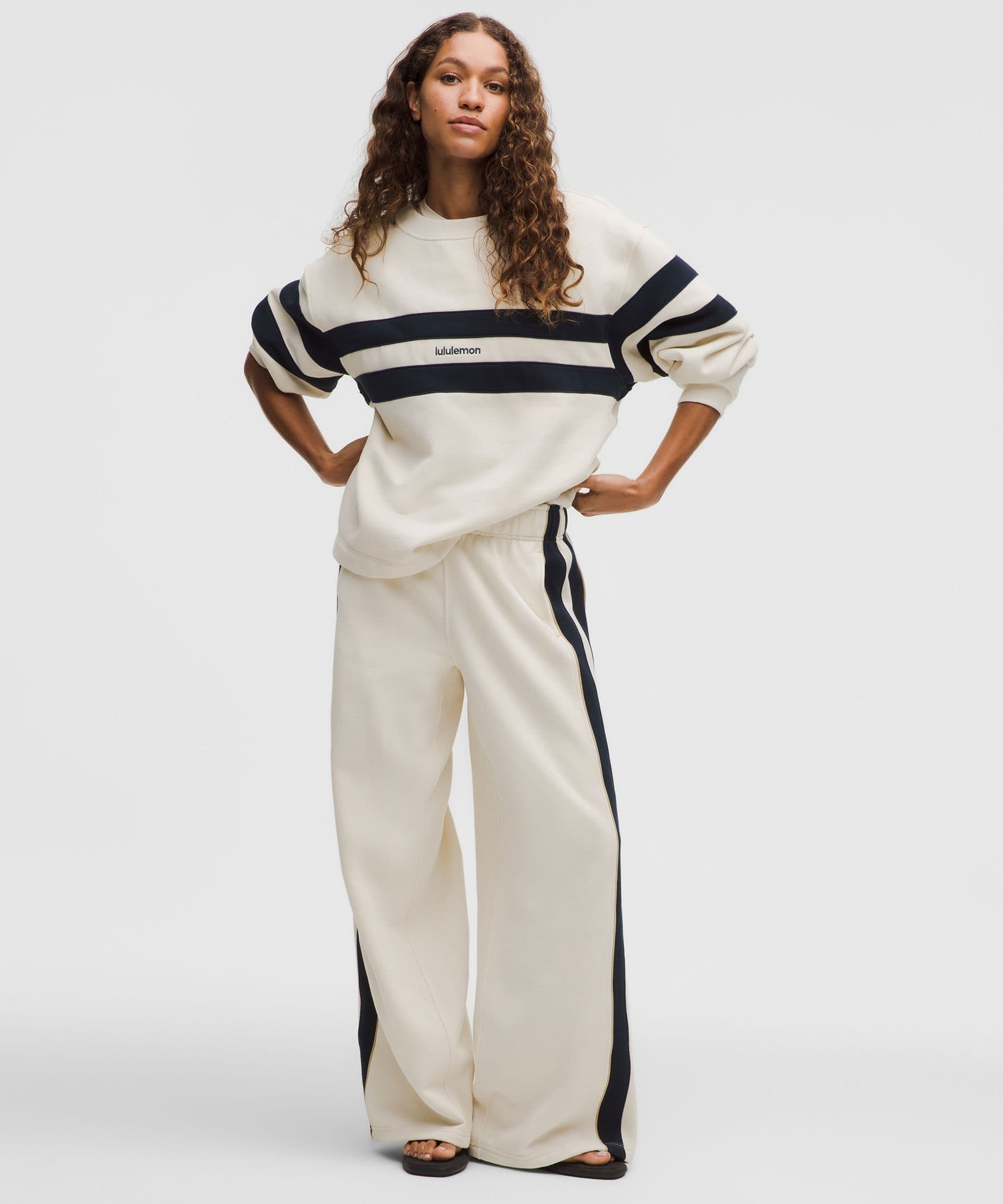 Women's Steady State Oversized Track Pant *Stripe - image 1
