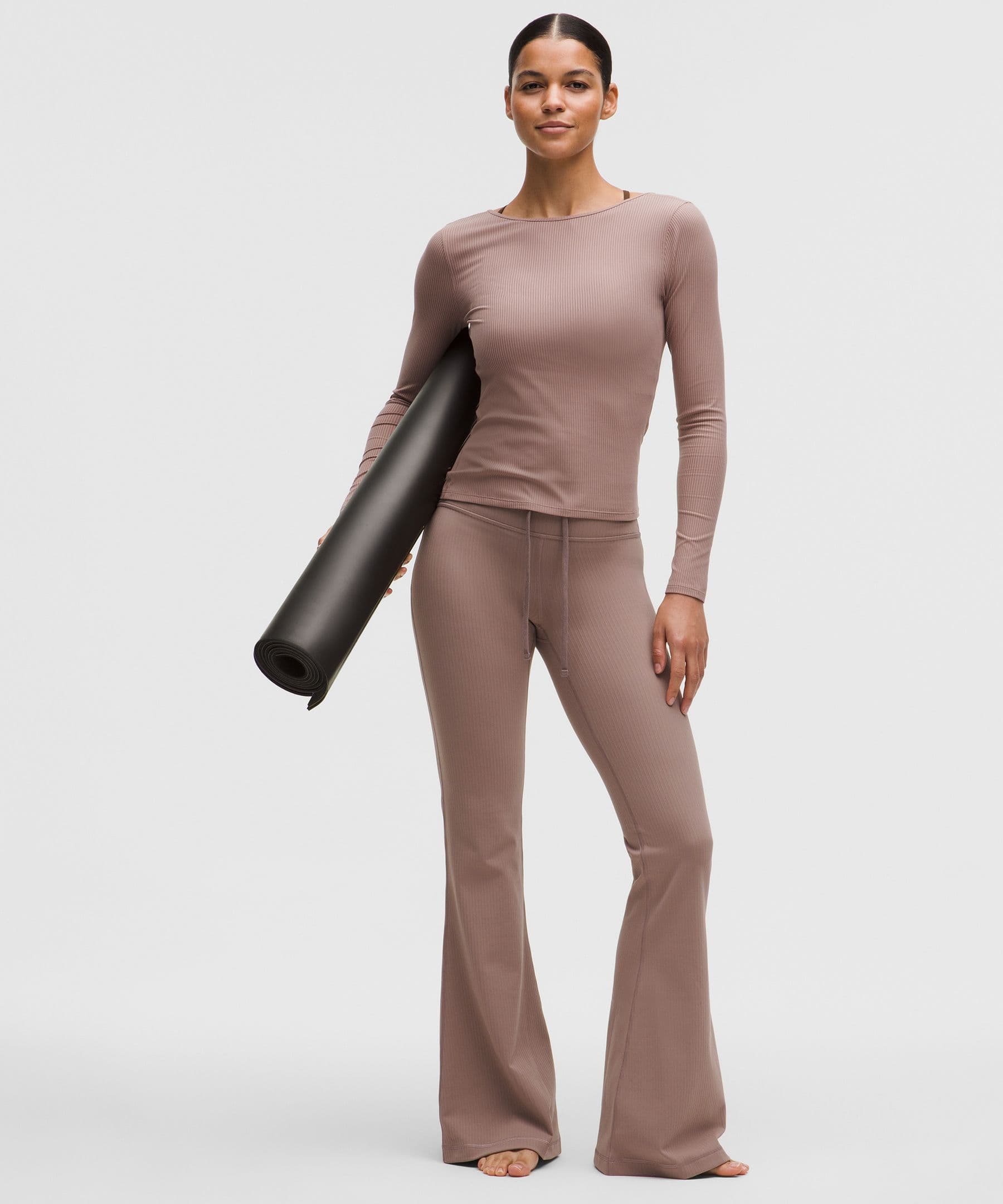 Groove High-Rise Ribbed Wide-Flare Pant - image 2