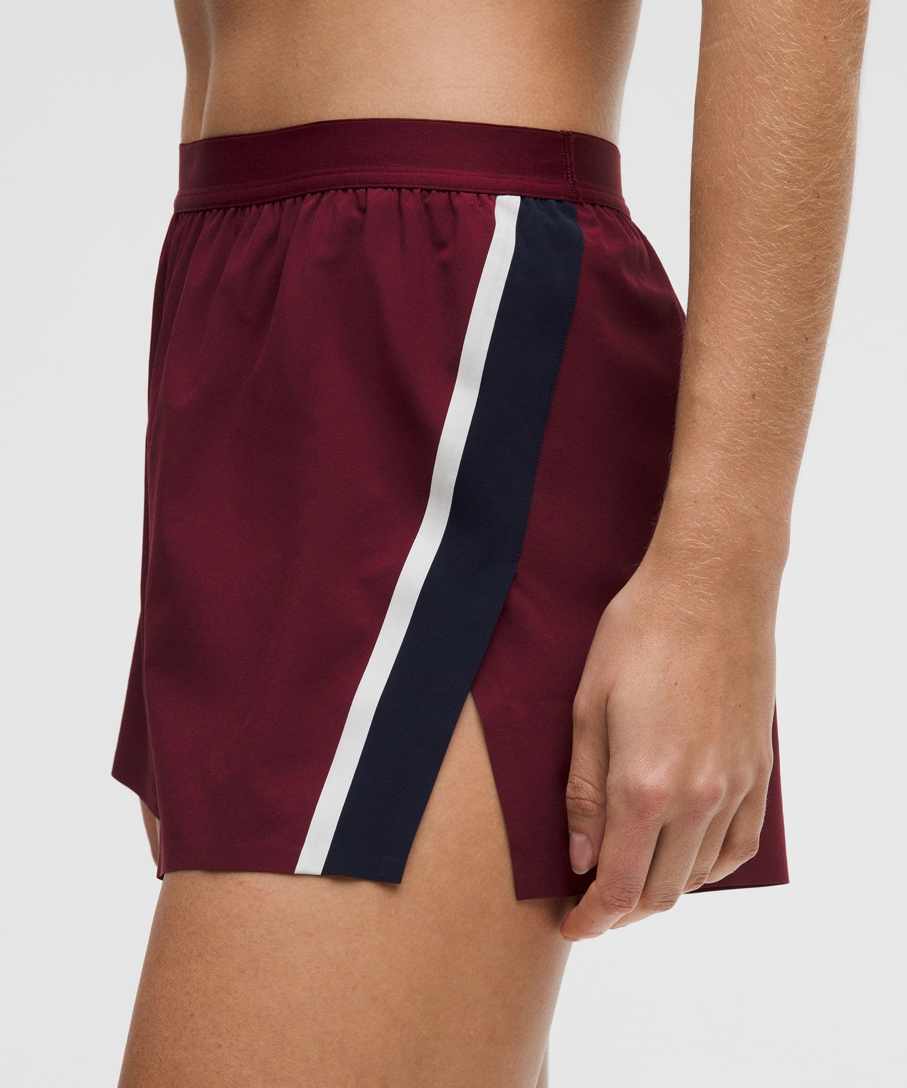 High-Rise Split Short 3" *Stripe - image 2