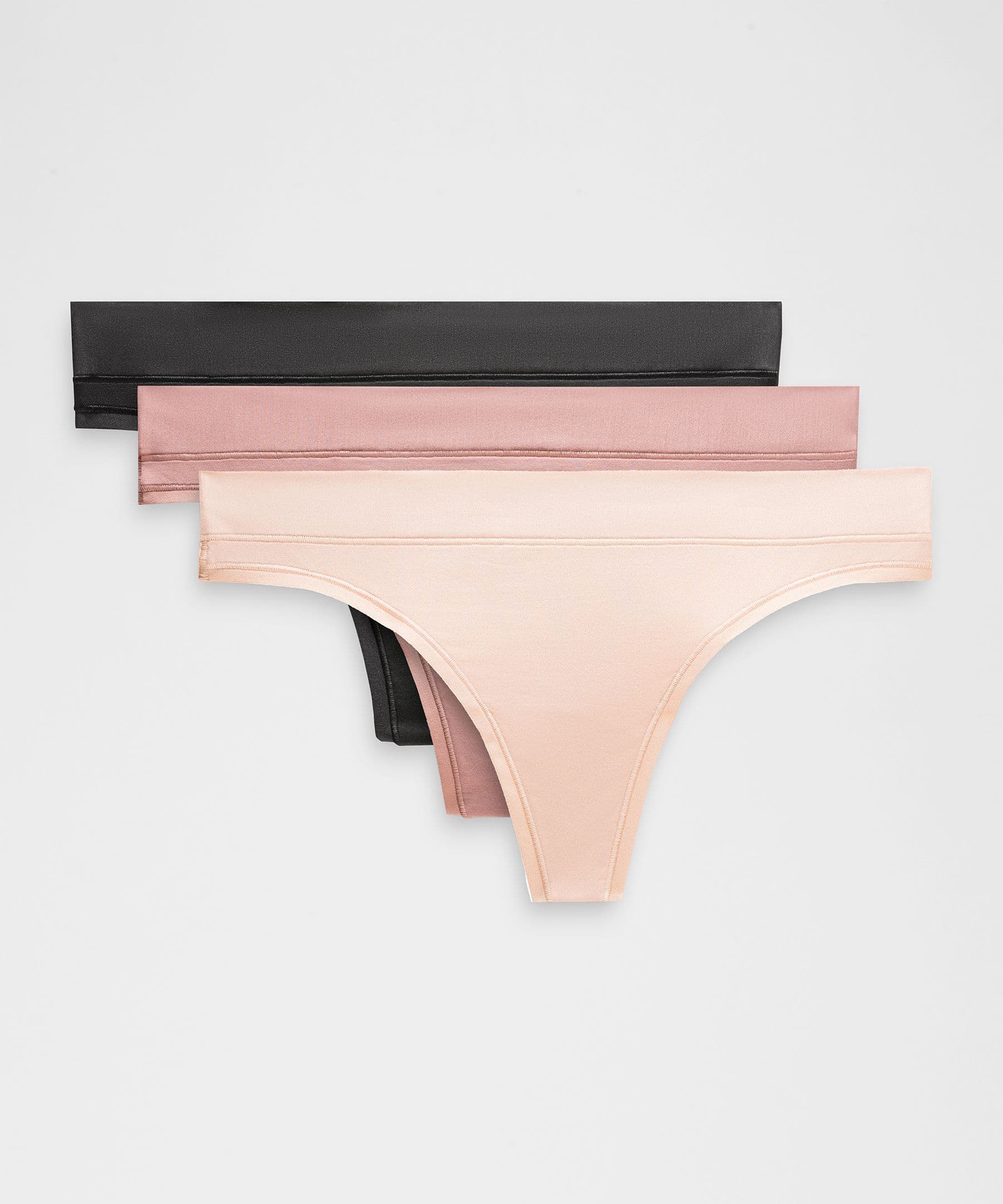 UnderEase Mid-Rise Thong Underwear *3 Pack - image 3
