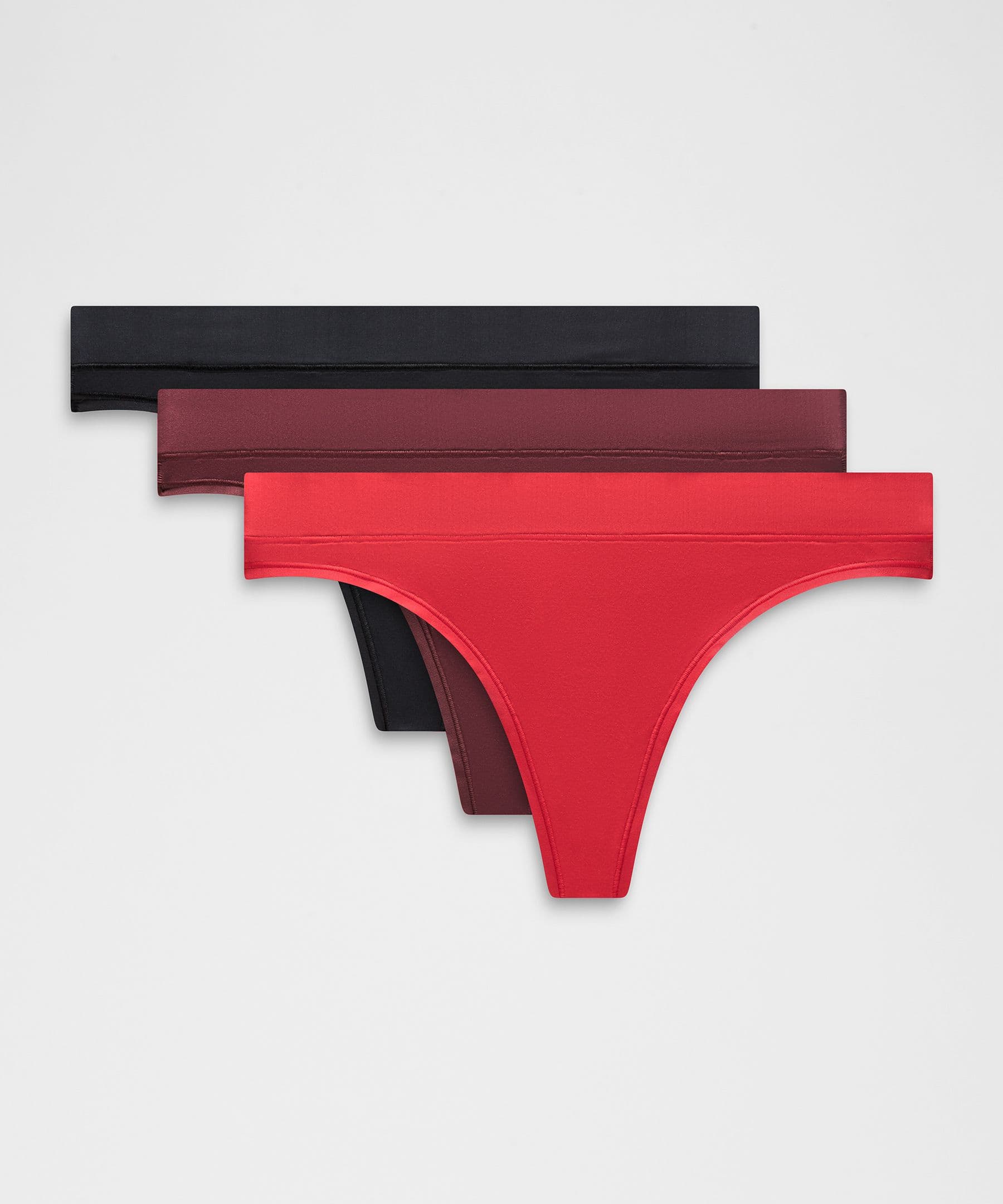 UnderEase Mid-Rise Thong Underwear *3 Pack - image 1