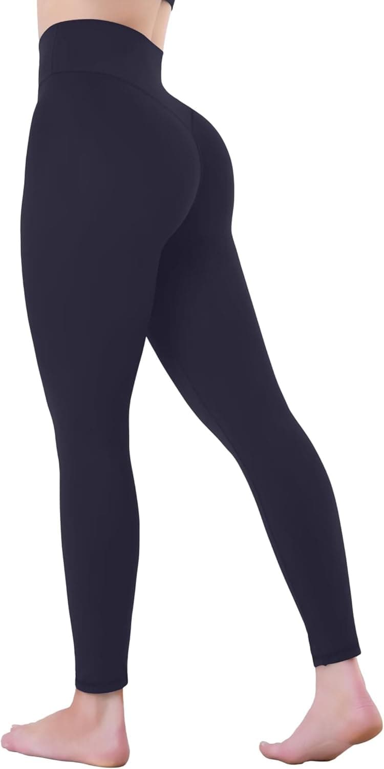 Sustainable Butt Lifting Leggings for Women, High Waisted No Front Seam Tummy Control Booty Scrunch Workout Yoga Pants