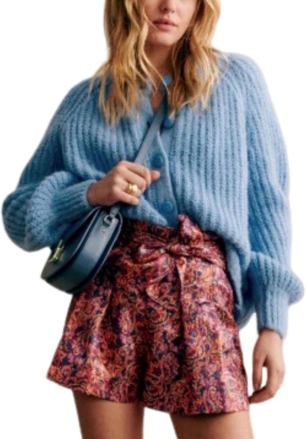 Women's Casual Long Sleeve Crewneck Button Down Cardigan Sweater Knit Outwear