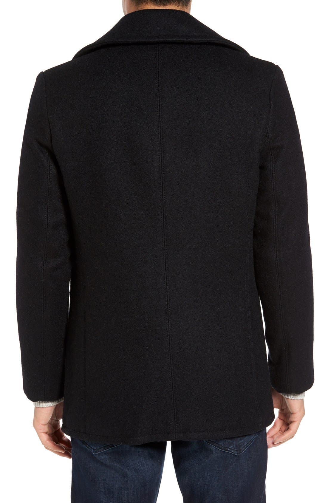 Slim Fit Wool Blend Peacoat - image 4
