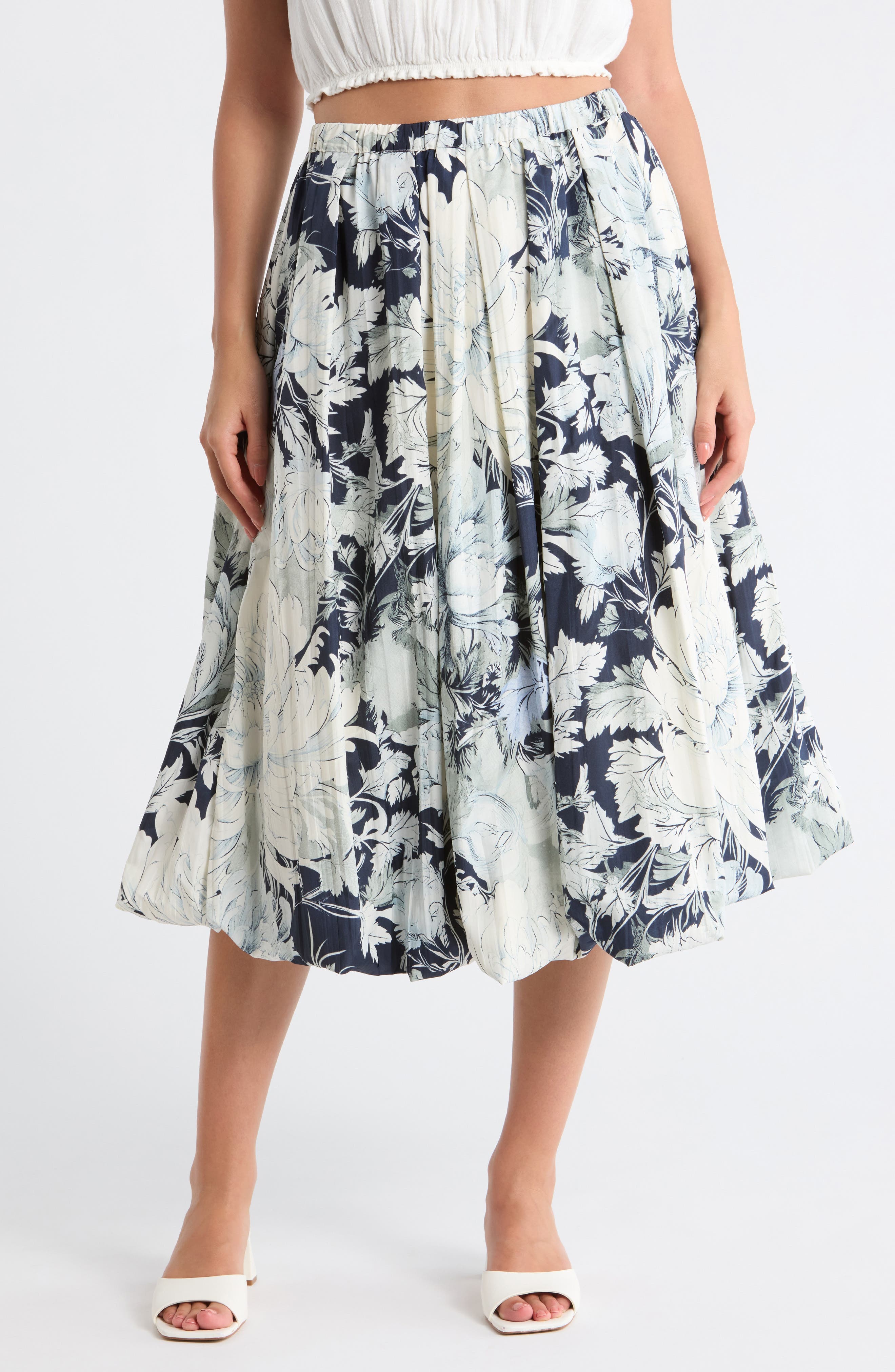 Printed Bubble Hem Skirt - image 1