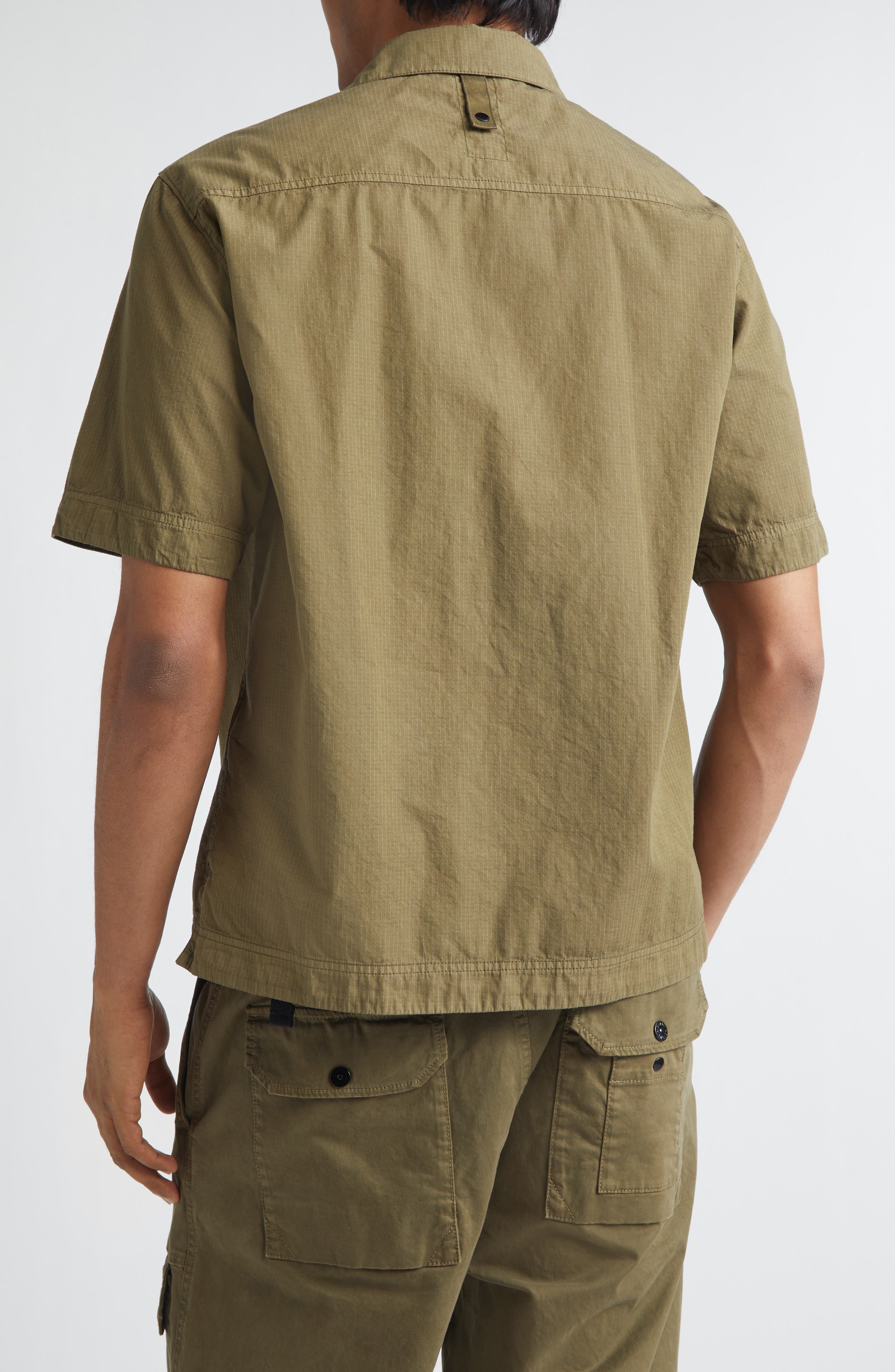 Cotton & Nylon Ripstop Short Sleeve Button-Up Shirt - image 2