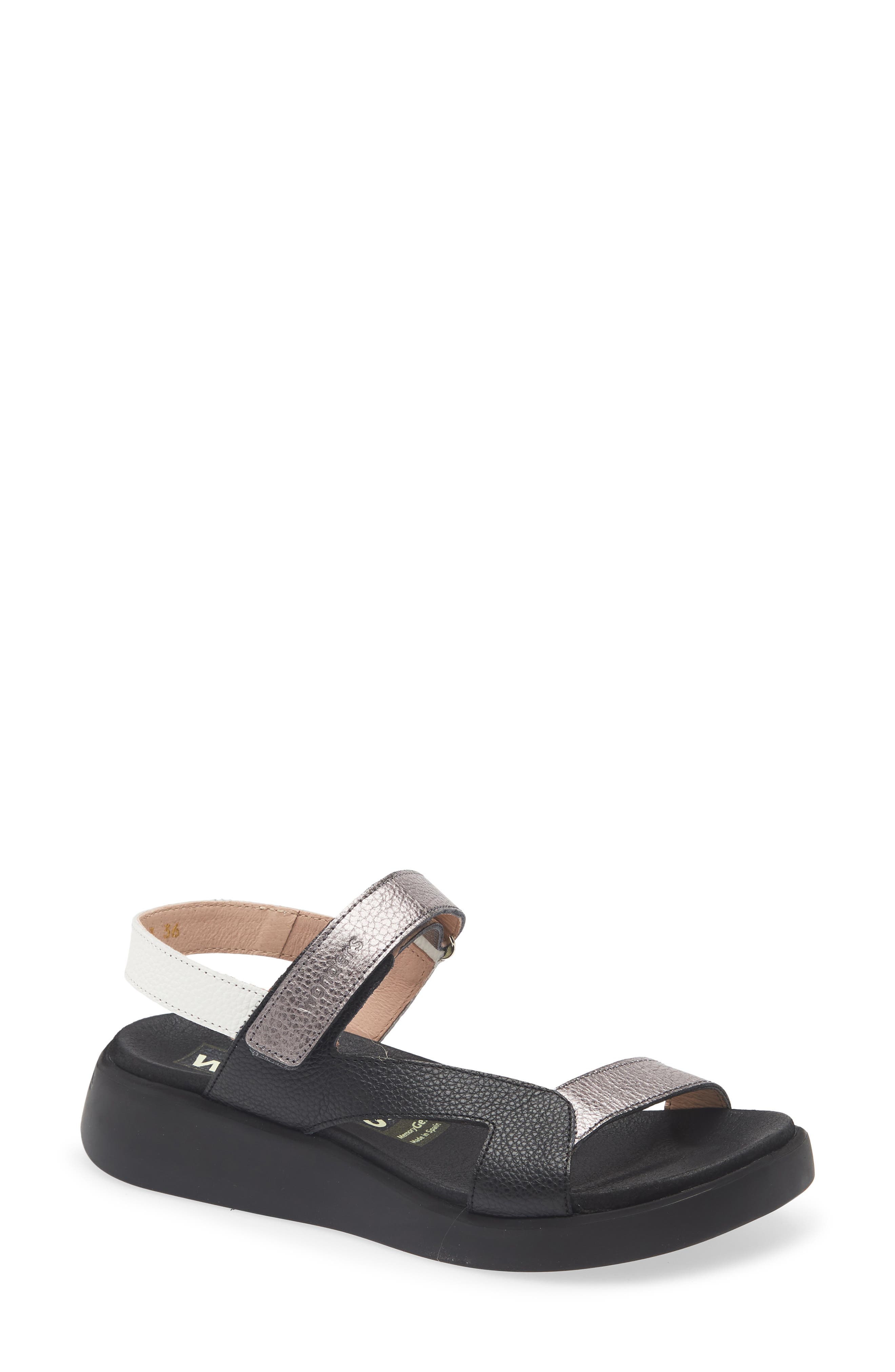 Colorblock Leather Sandal - image 1