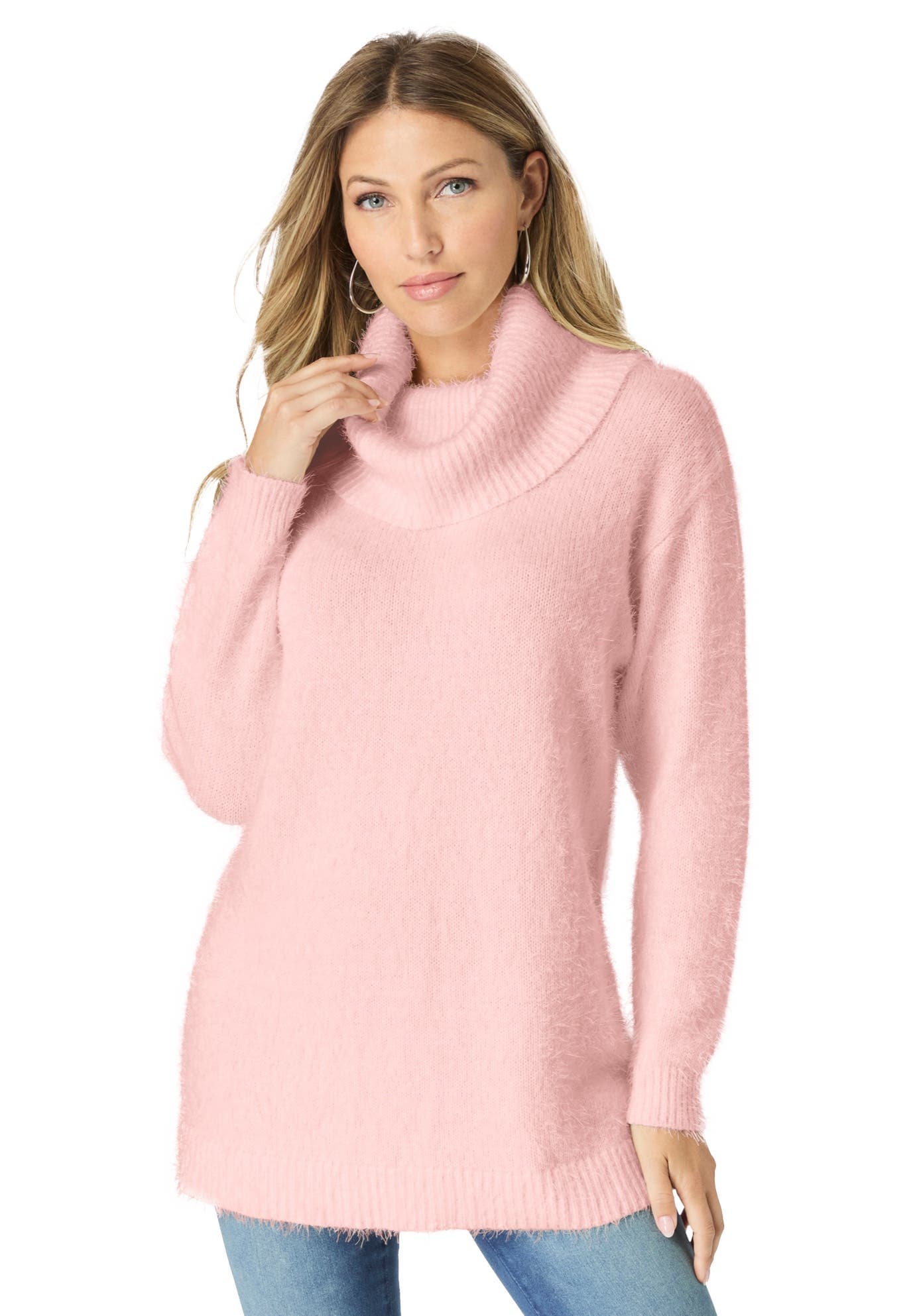 Eyelash Cowl Neck Sweater - image 5