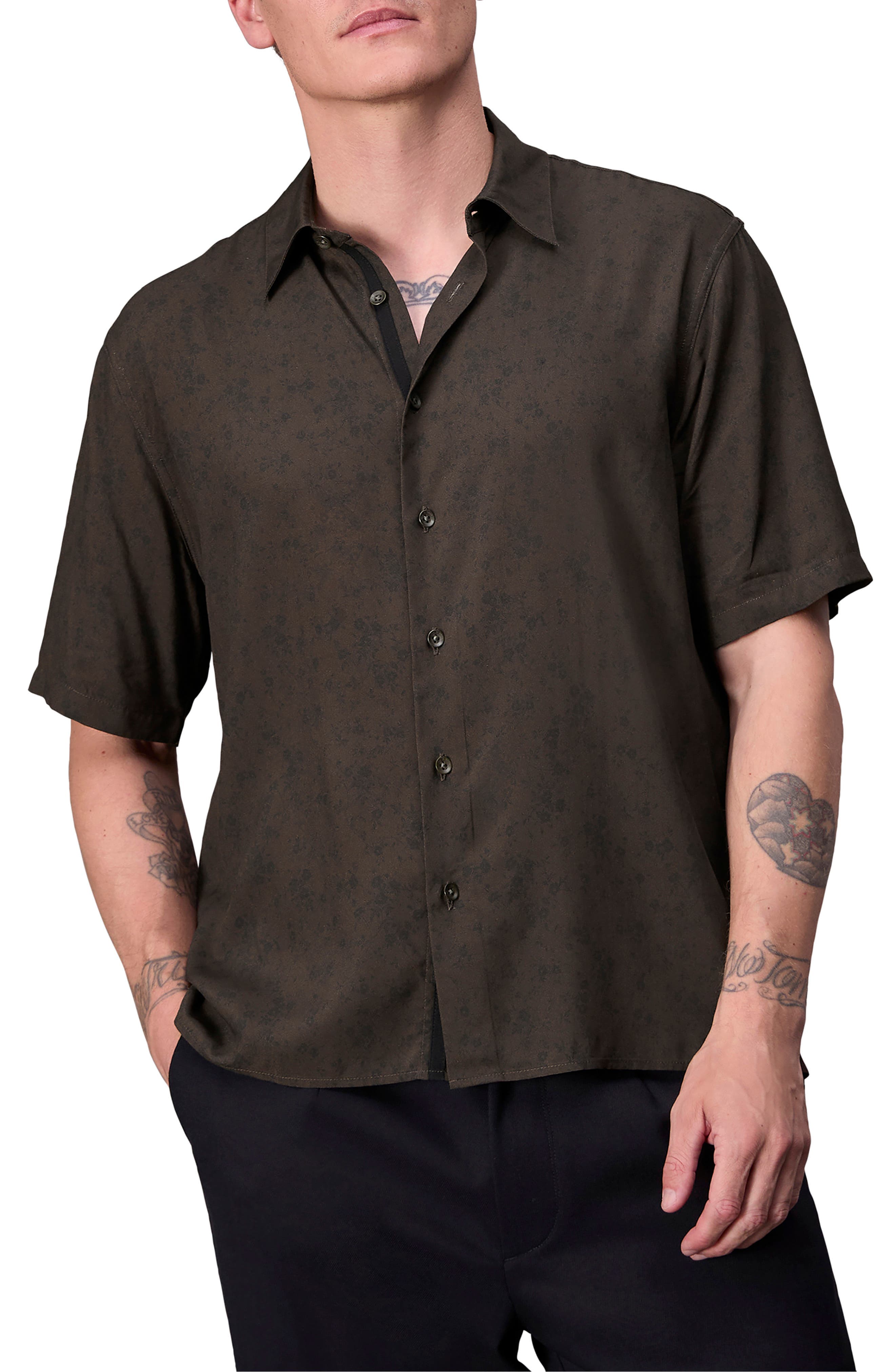Dalton Floral Short Sleeve Button-Up Shirt - image 1