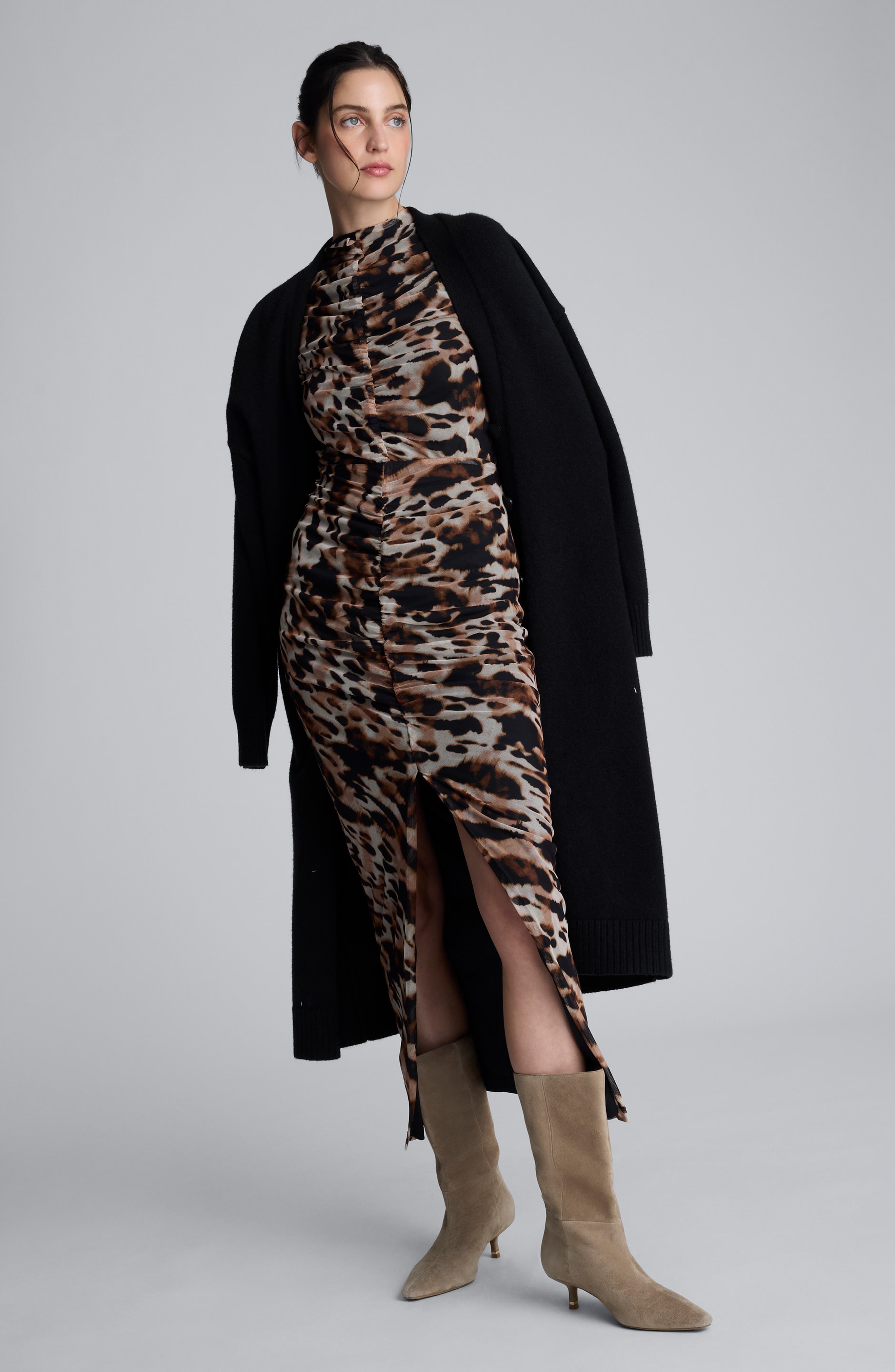 Ruched Midi Skirt - image 2