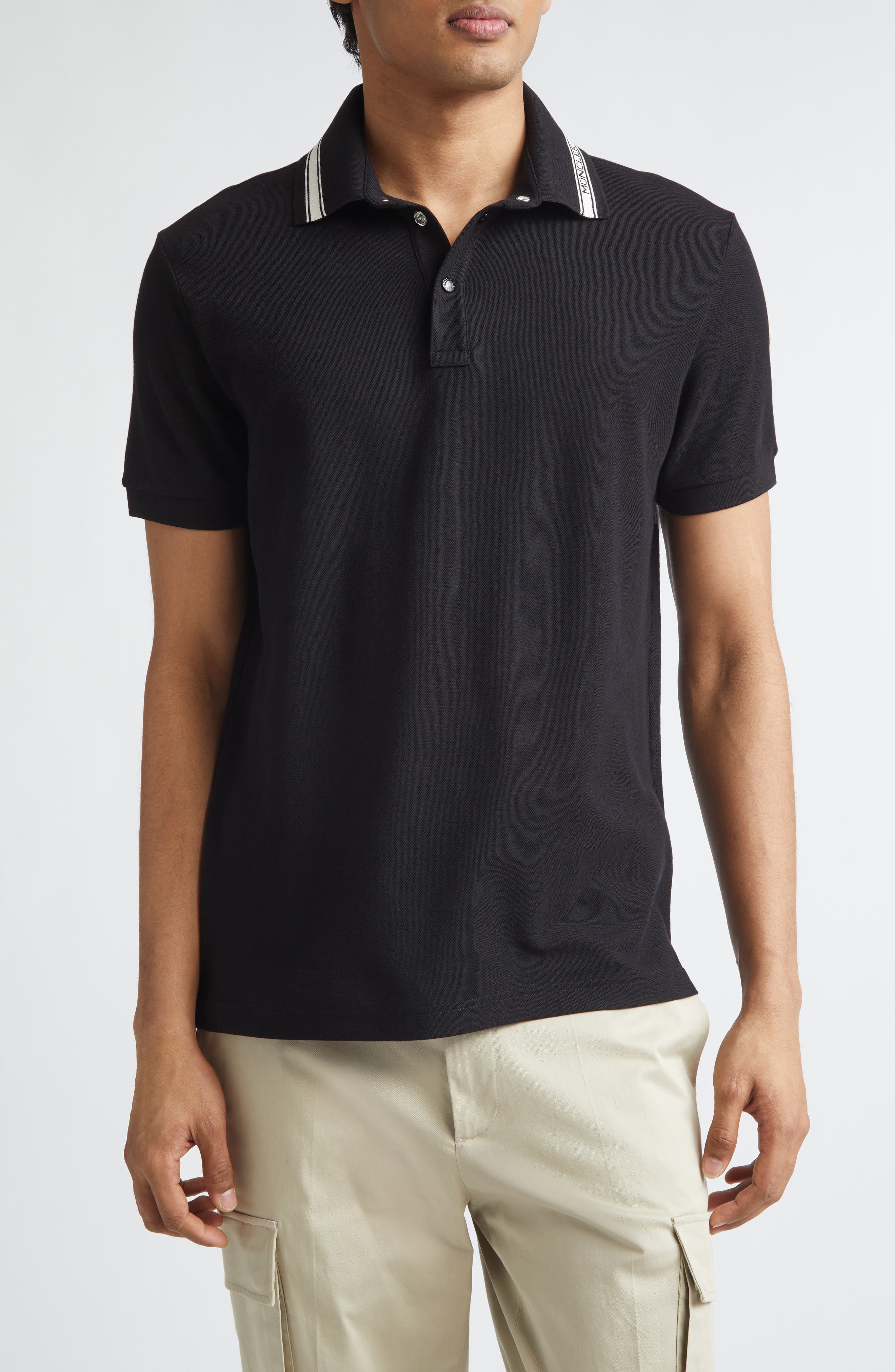 Logo Patch Tipped Cotton Pique Polo - image 1