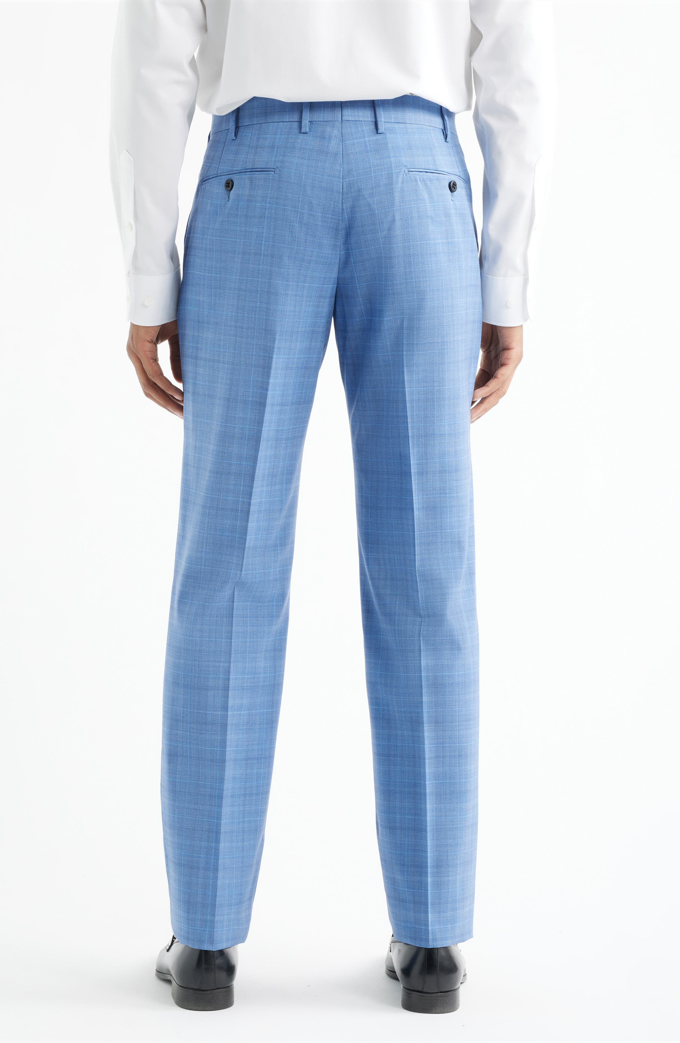 Parker Flat Front Plaid Wool Dress Pants - image 4