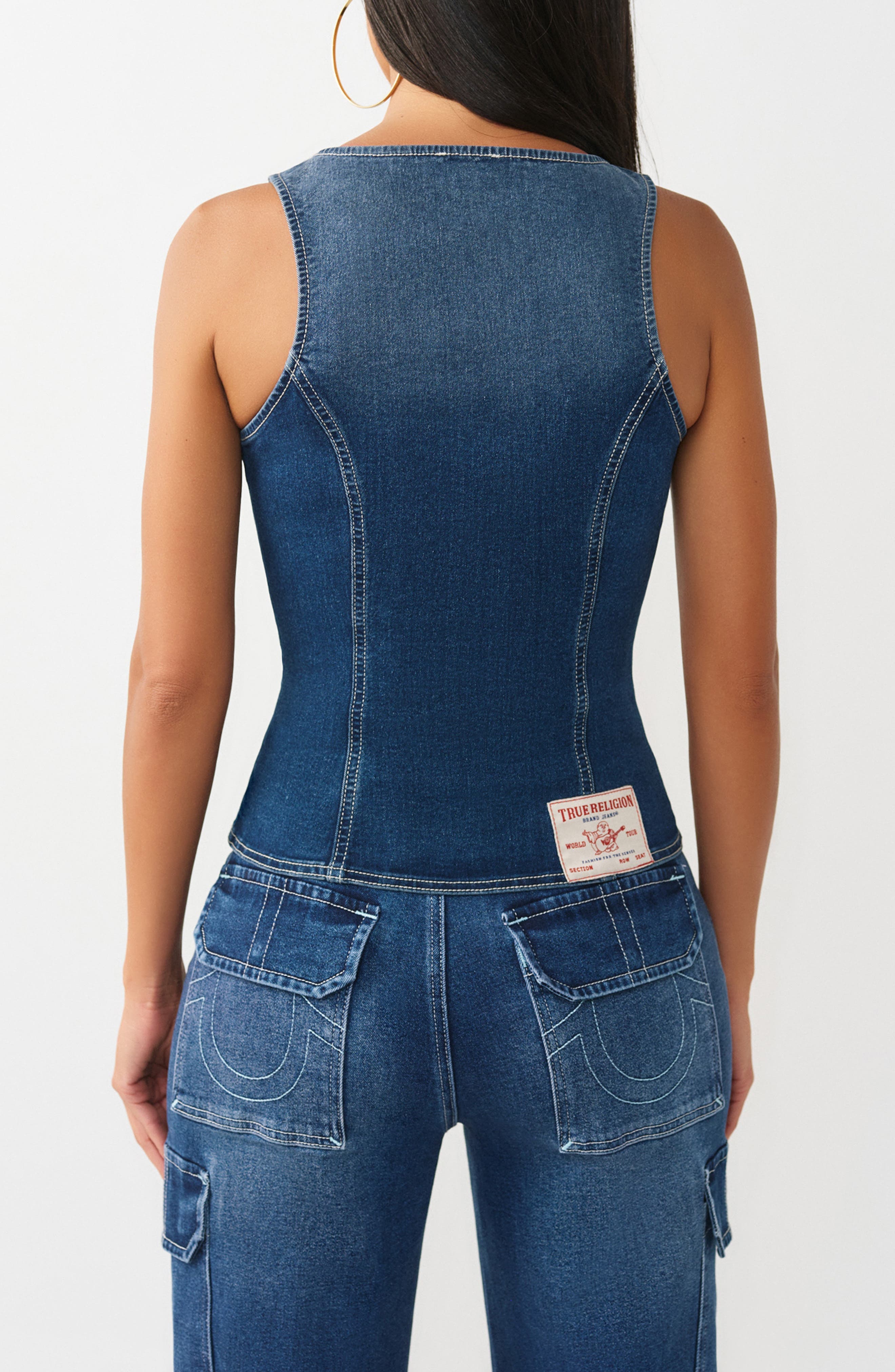 Denim Bustier Top - image 2