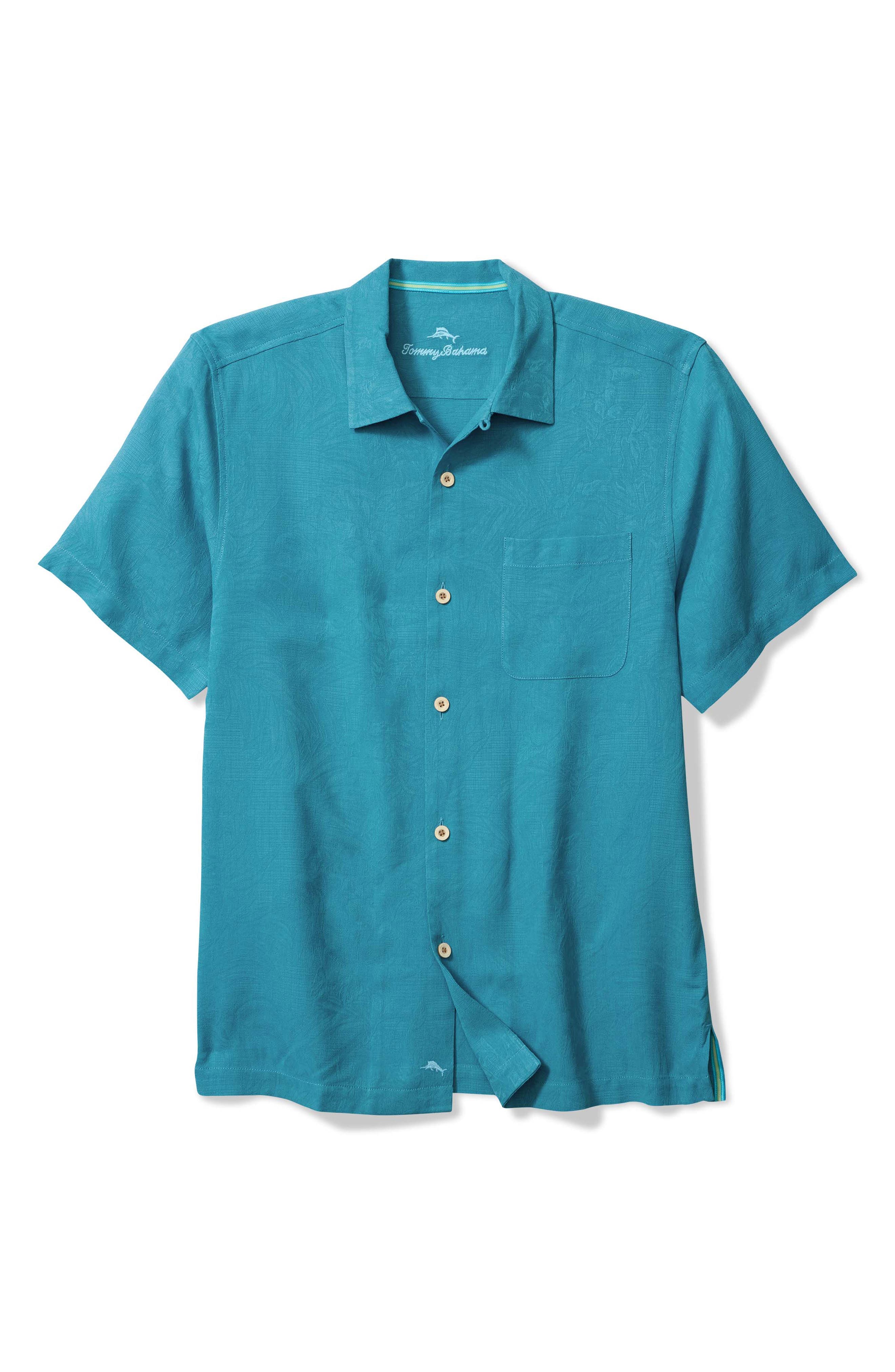 Tropic Isle Short Sleeve Button-Up Silk Camp Shirt - image 3