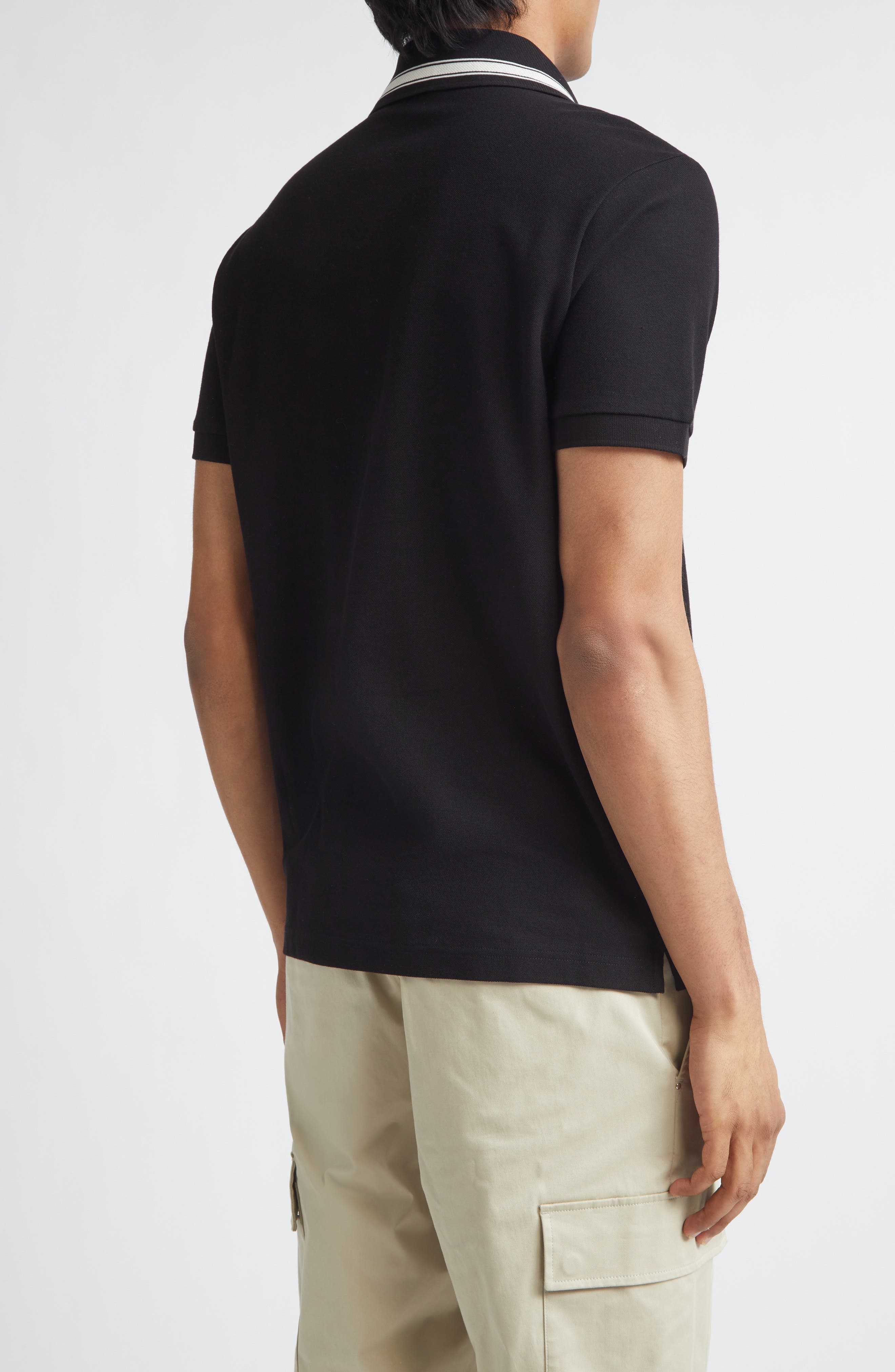 Logo Patch Tipped Cotton Pique Polo - image 2