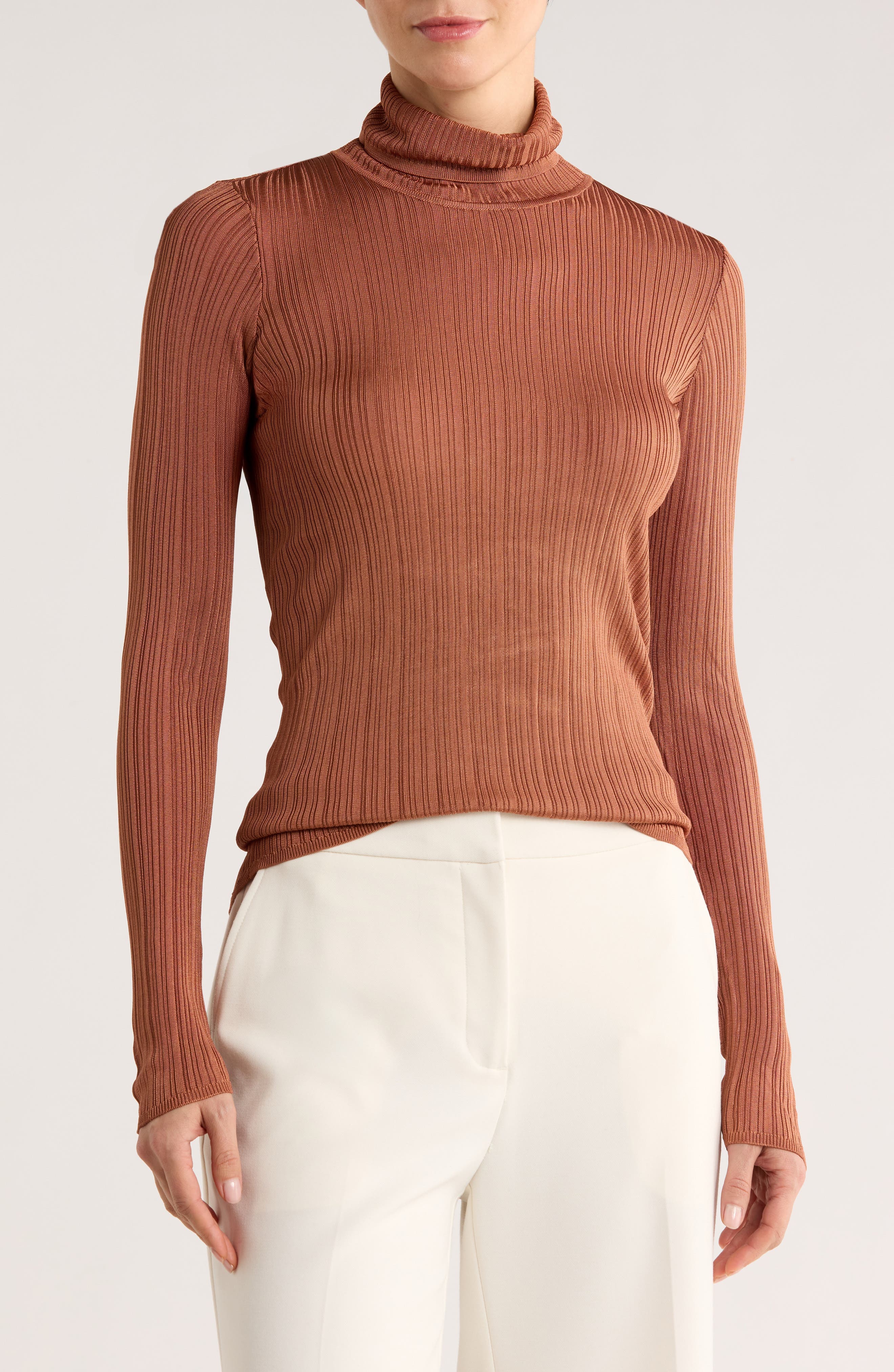 Semisheer Turtleneck Sweater - image 3